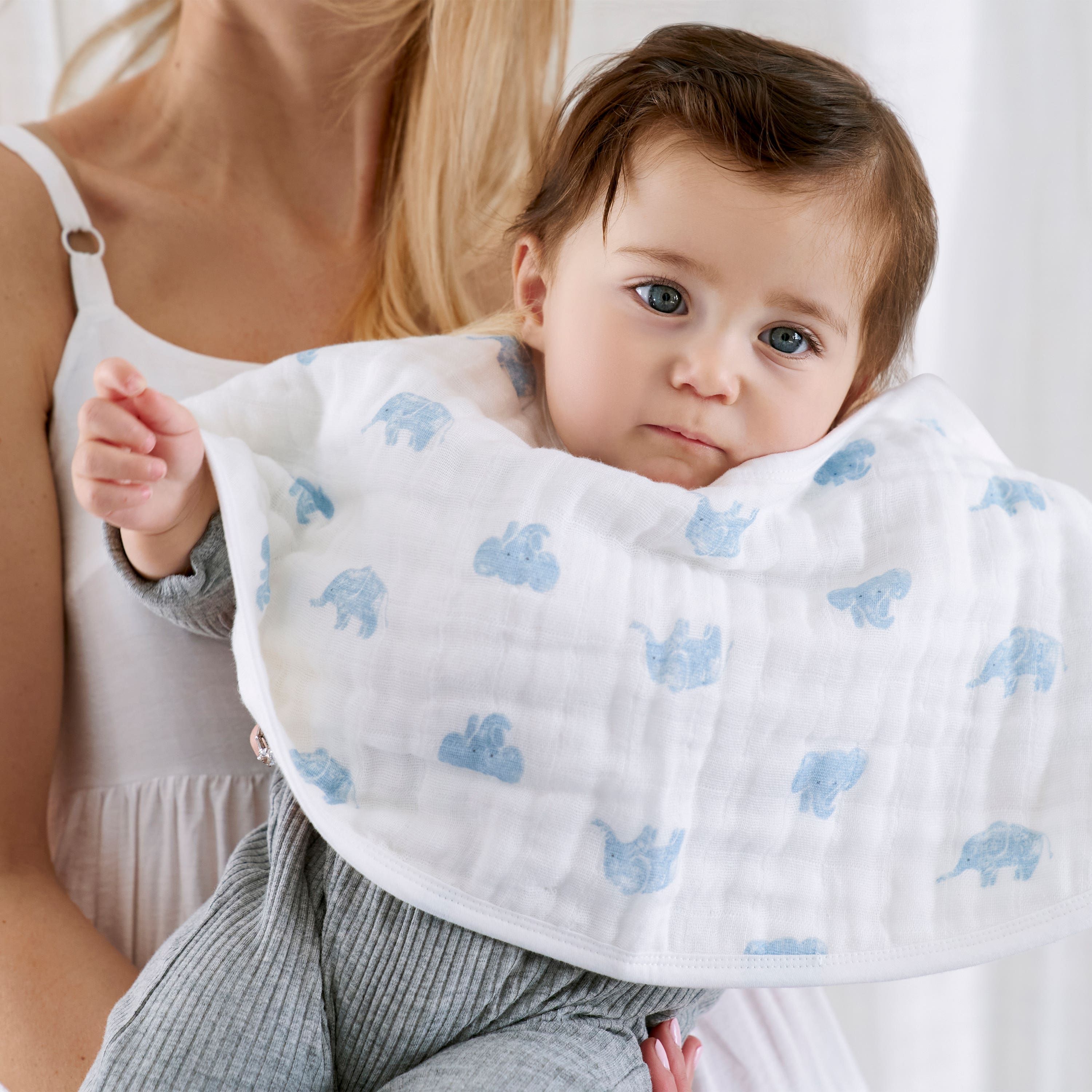 Organic Cotton Muslin Burpy Bibs 2 Pack
