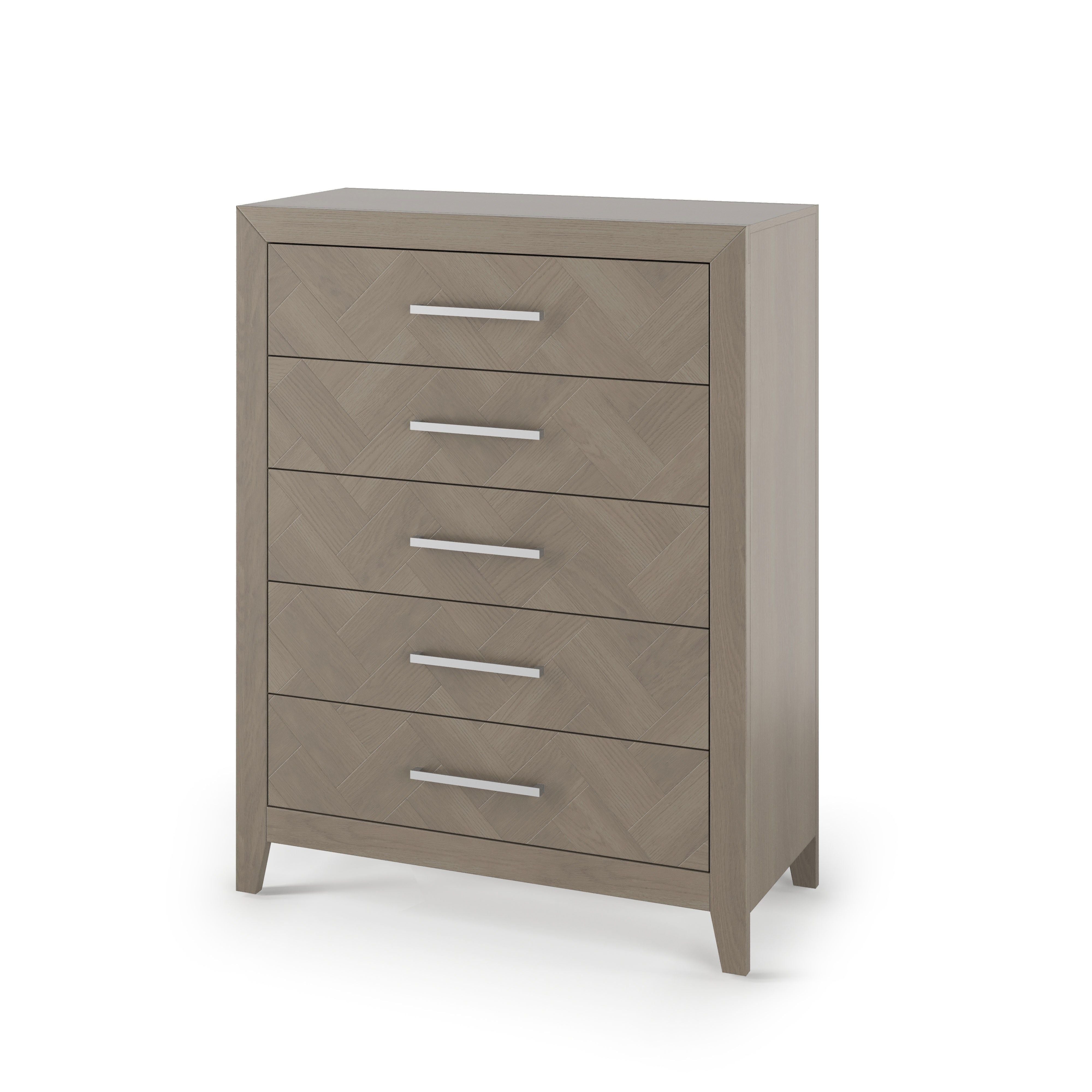 Kieran 5-Drawer Chest, Crescent Gray