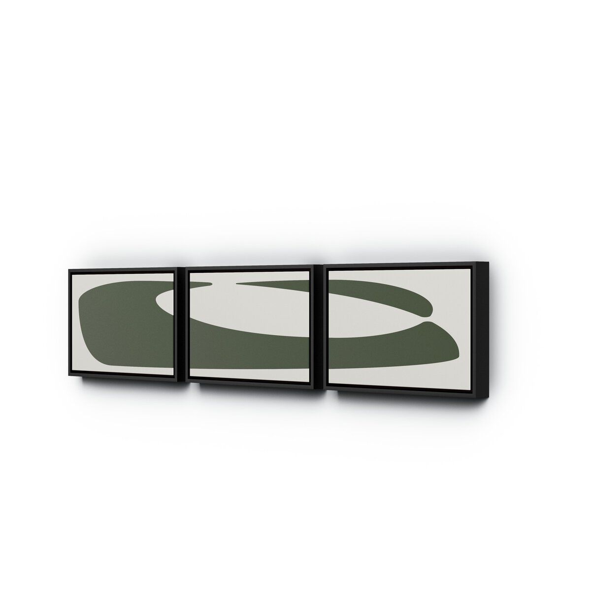 Organic Curves 2 Triptych By Fh Art Studio