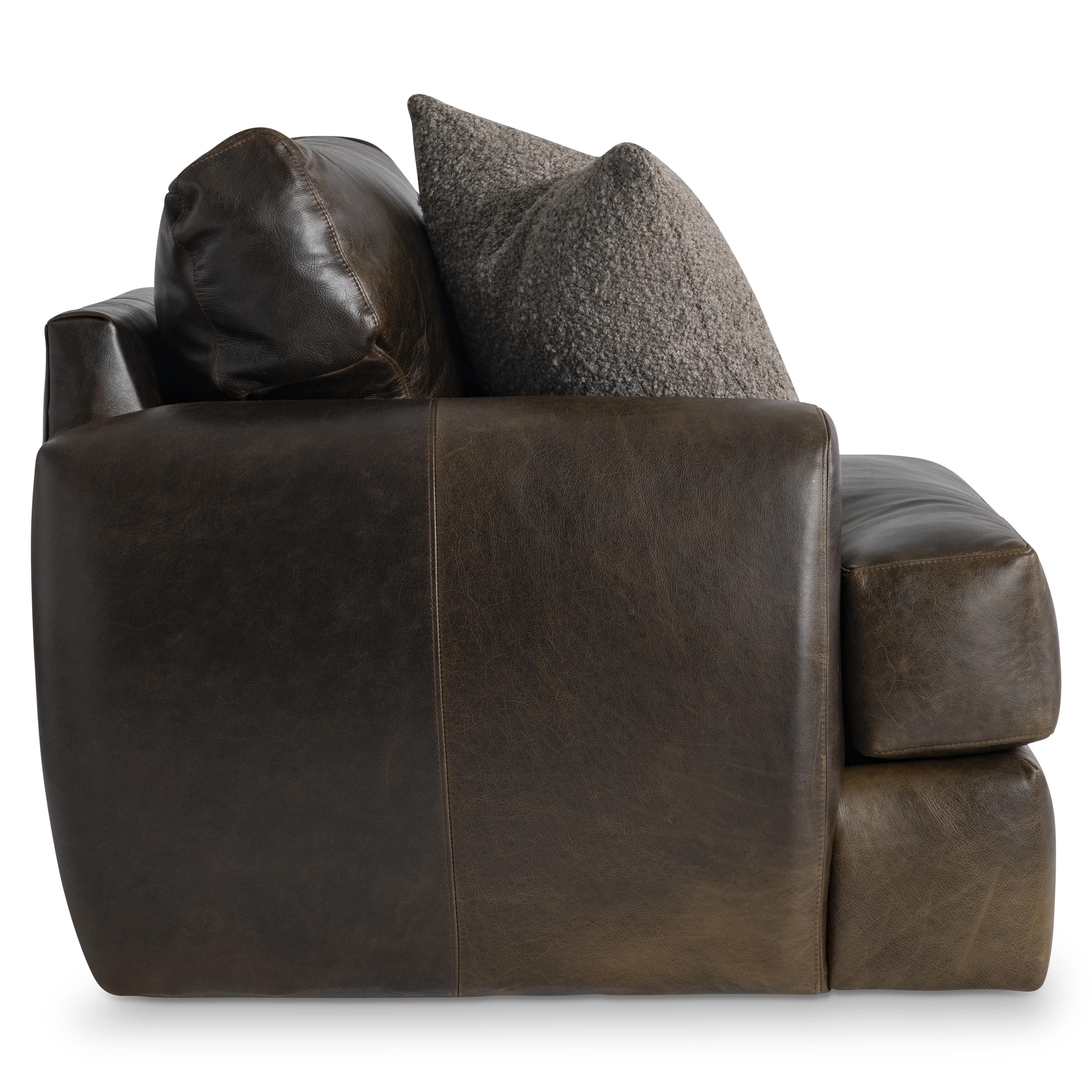 Bernhardt Furniture Cameron Leather Swivel Chair