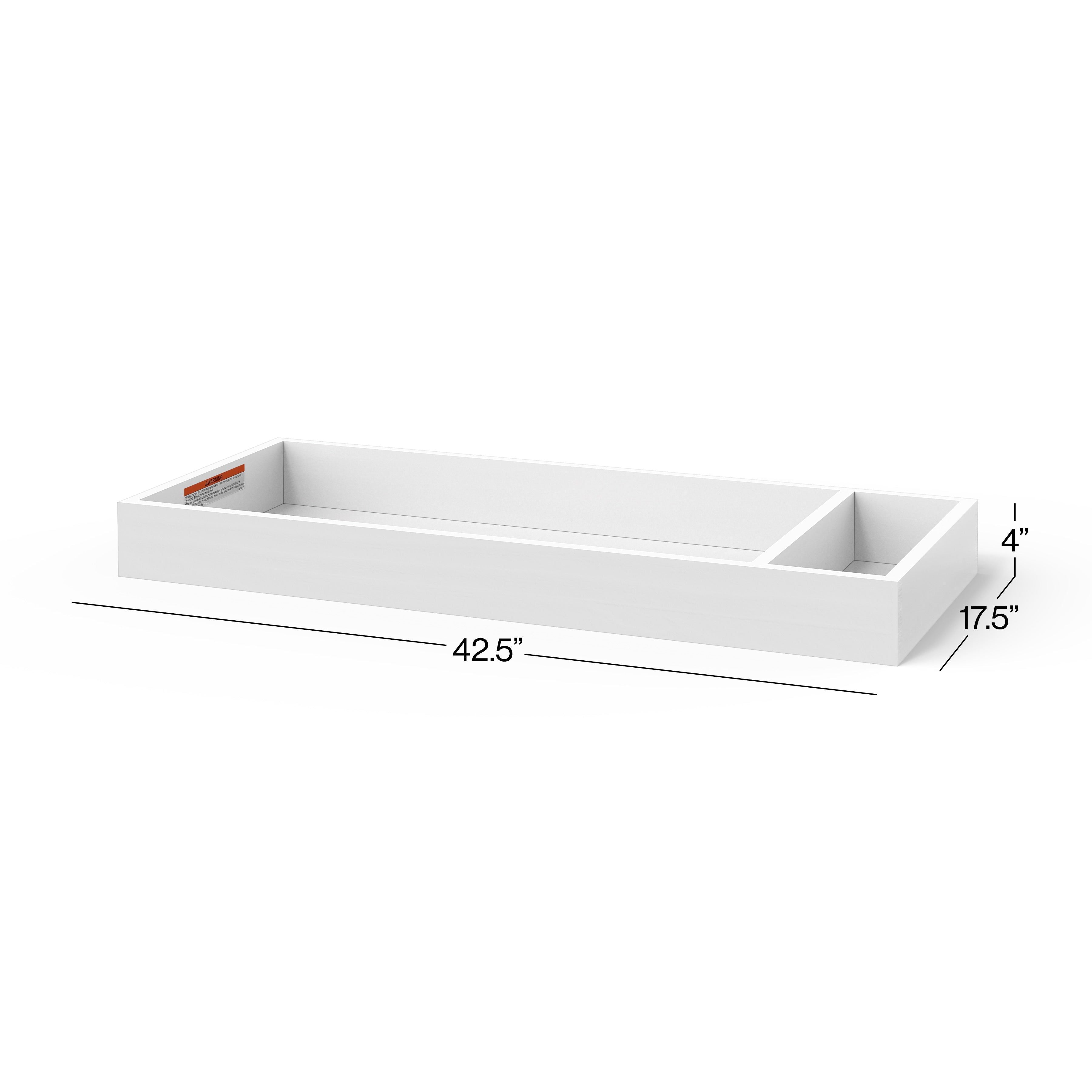 Universal Changing Table Topper, Matte White