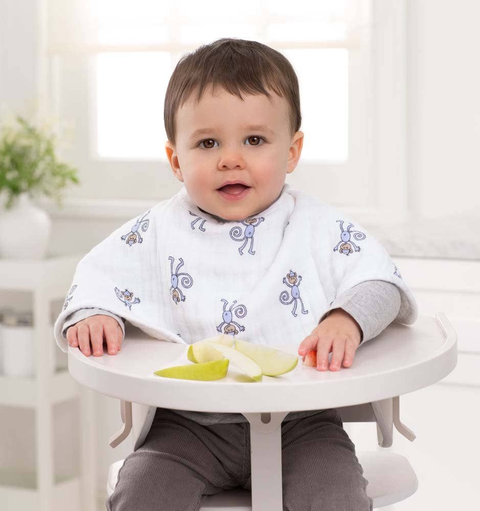Boutique 100% Cotton Muslin Burpy Bibs 2 Pack
