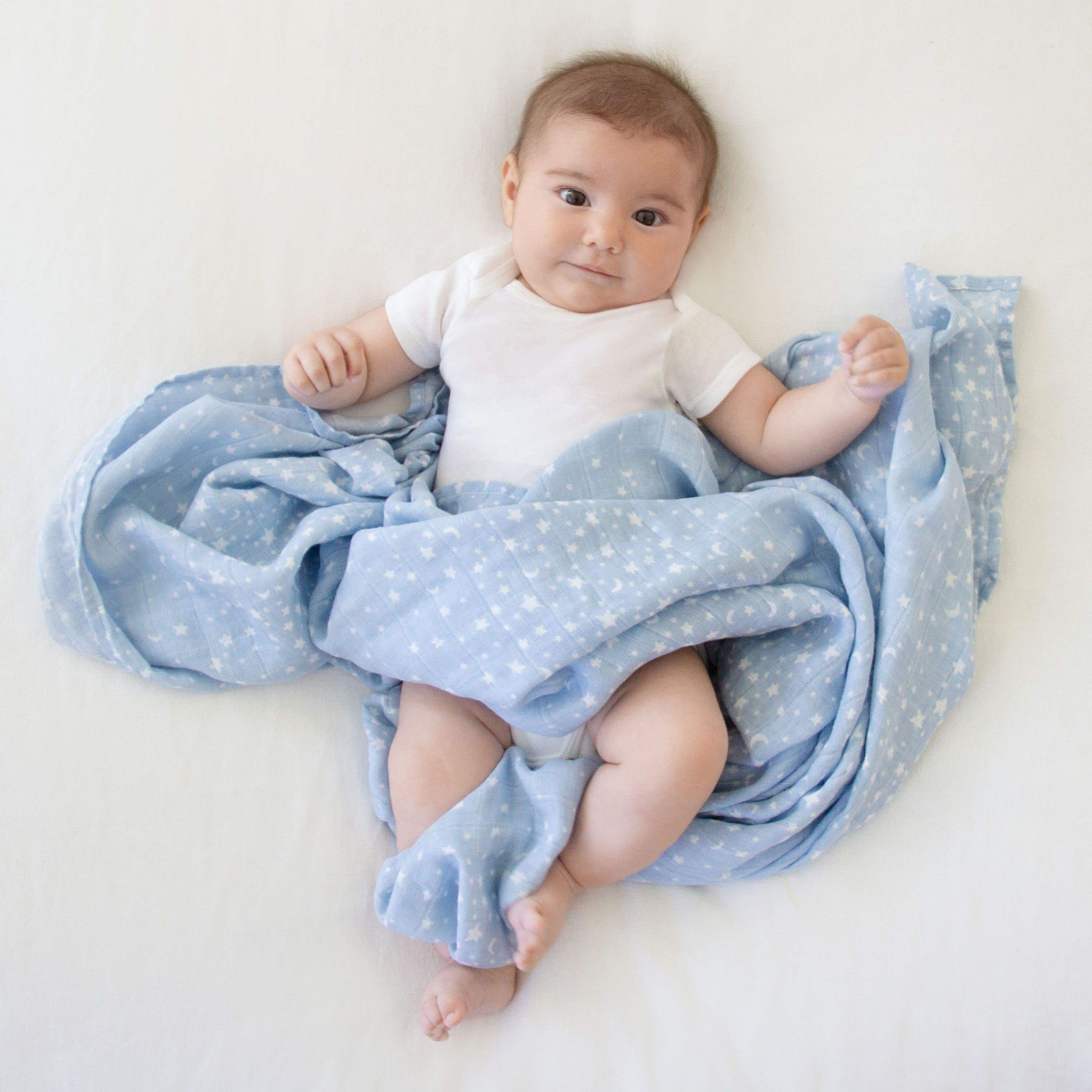 Boutique 100% Cotton Muslin Swaddle Blanket 4 Pack