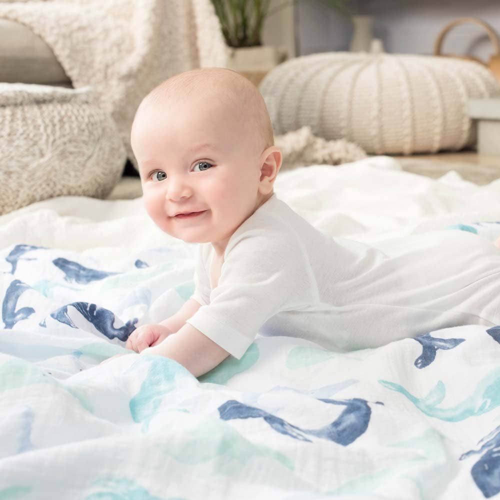 Boutique 100% Cotton Muslin Swaddle Blanket 4 Pack