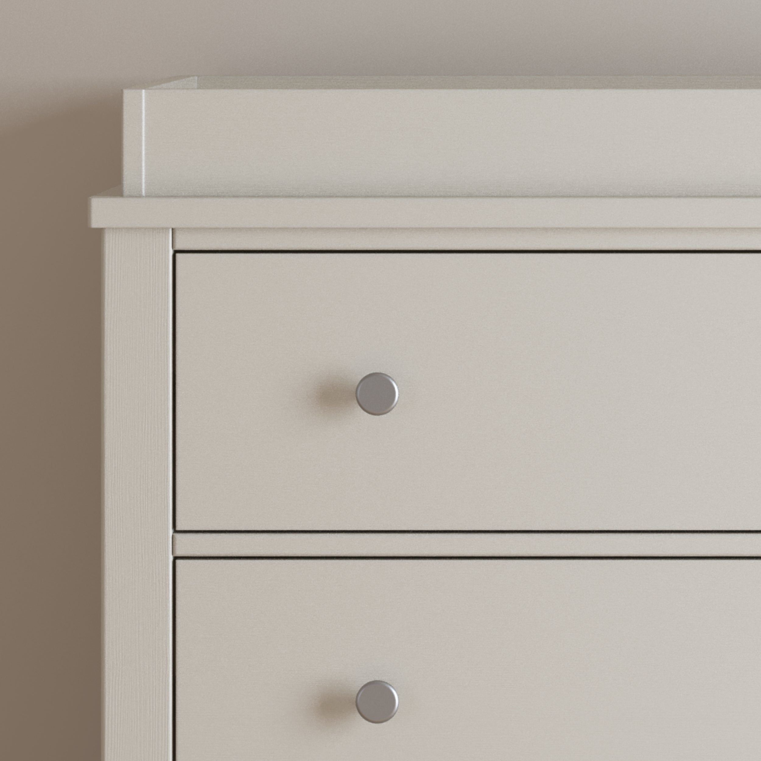 Harmony 3-Drawer Dresser With Changing Table Topper, Brushed Cotton