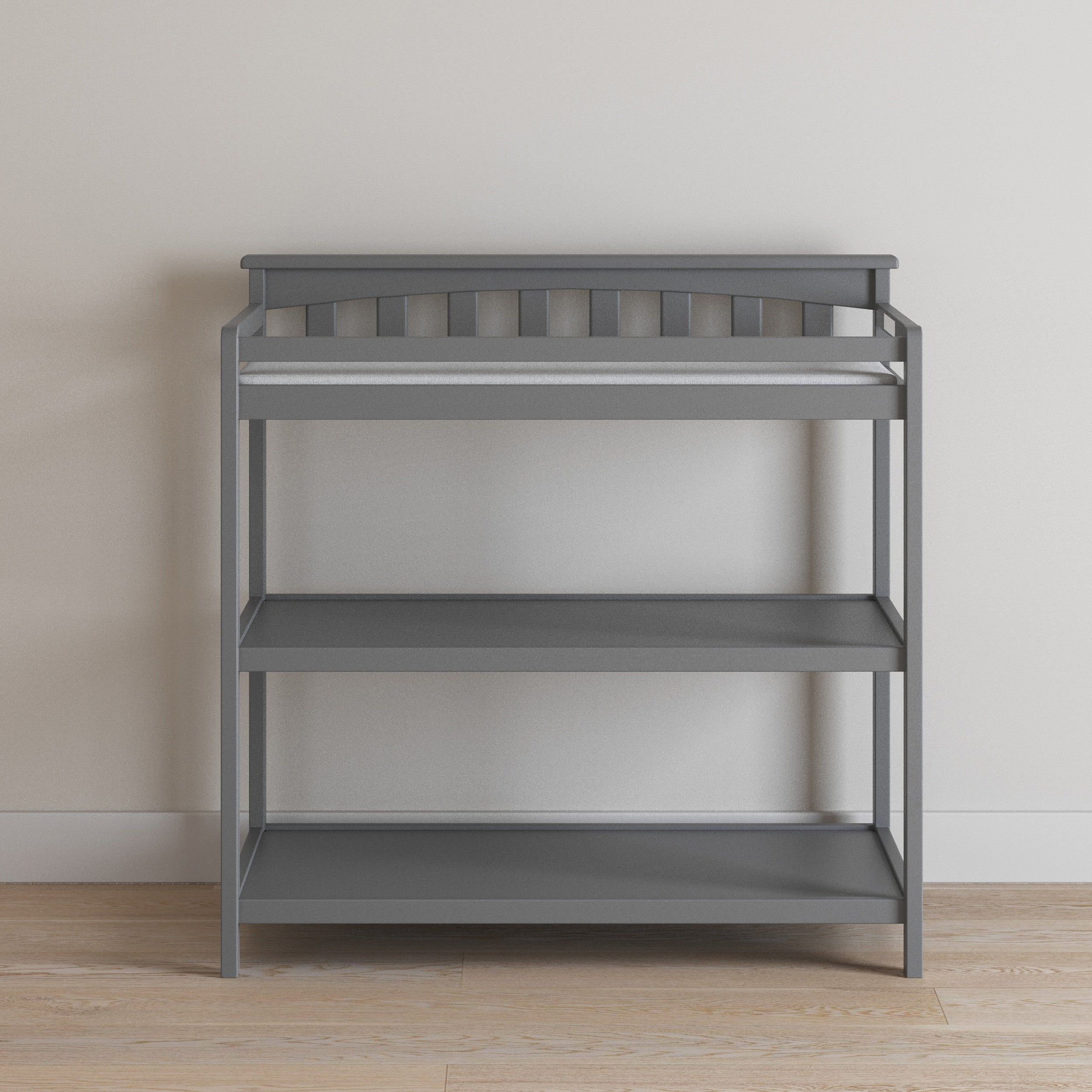 Flat Top Baby Changing Table, Cool Gray