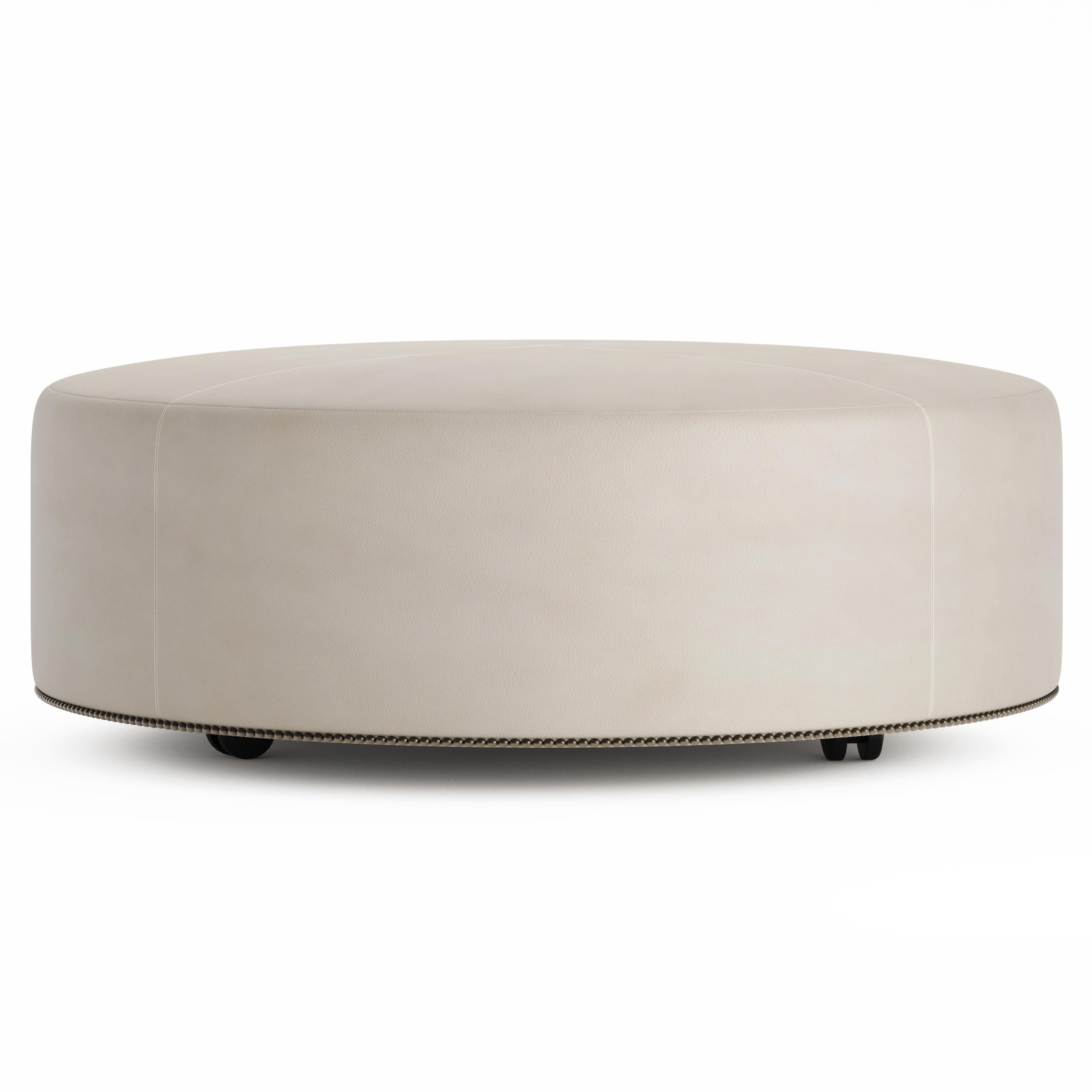 Bernhardt Furniture Lolo Leather Ottoman