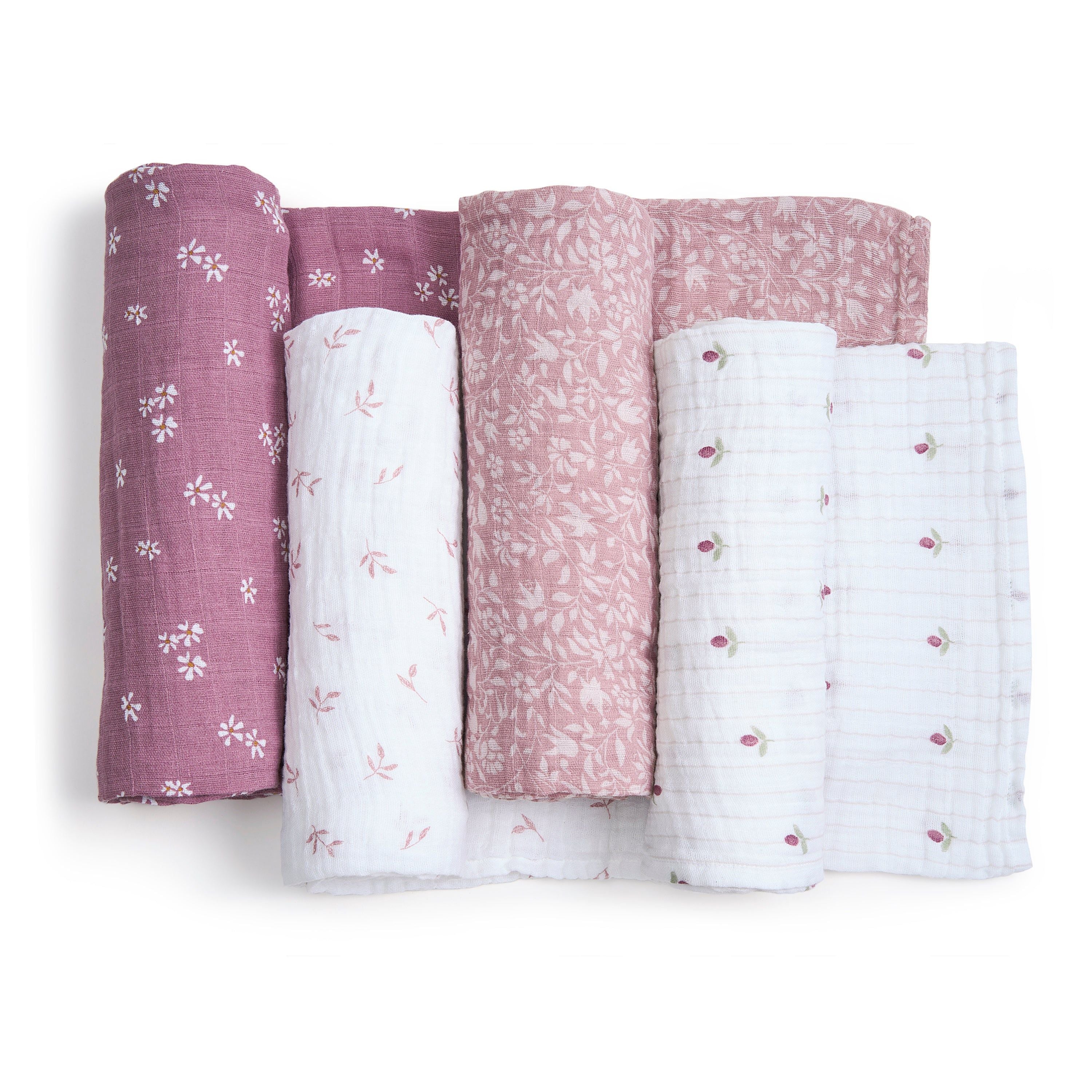 Organic Cotton Muslin Swaddle Blanket 4 Pack