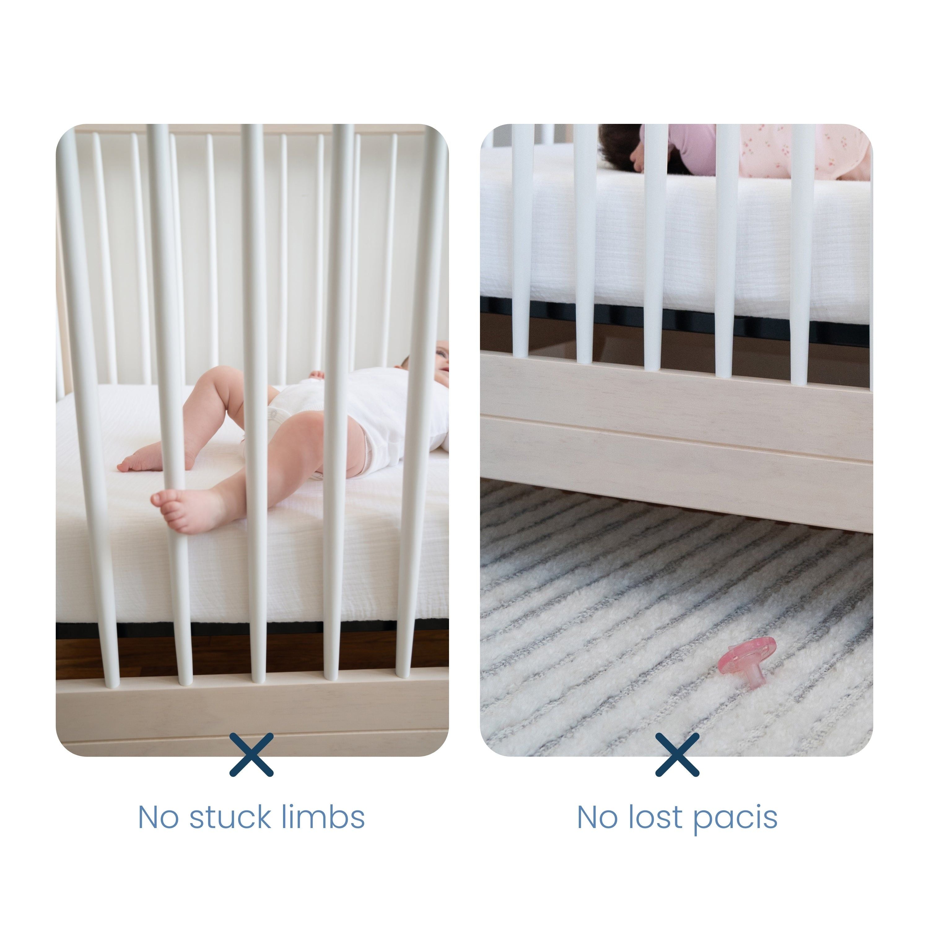 Breathable Mesh Crib Liner for Full Sized Solid End Crib