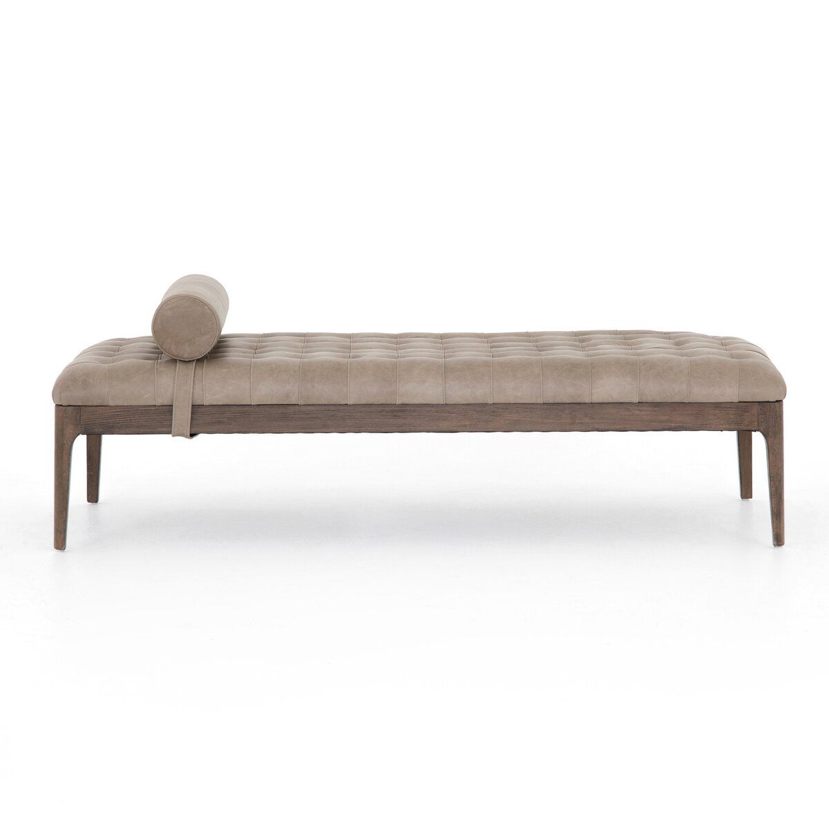 Joanna Chaise Sofa in Taupe Top-Grain Leather