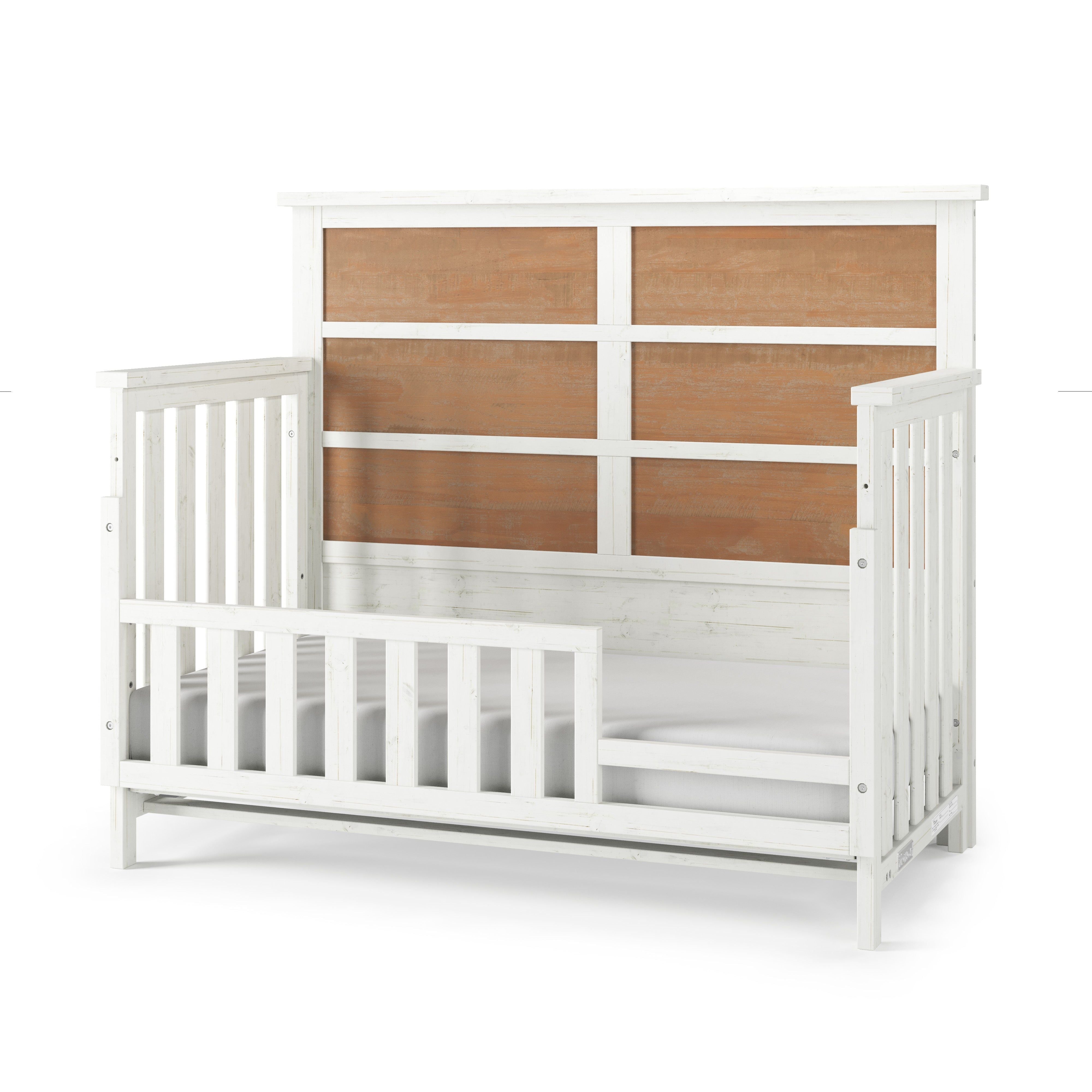 Toddler Guard Rail, White/Brown