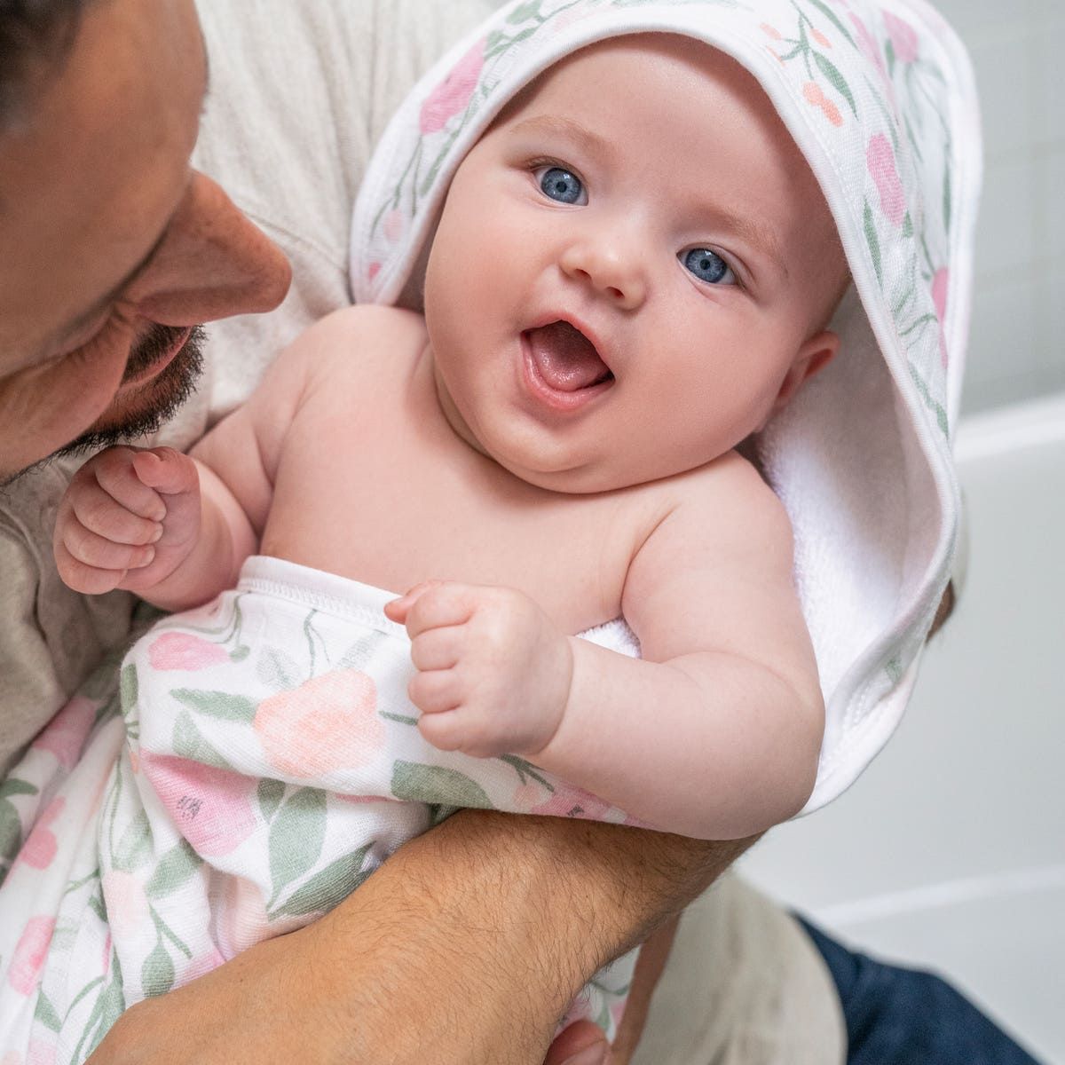 Boutique 100% Cotton Oversized Muslin Backed Towel + Washcloth Set