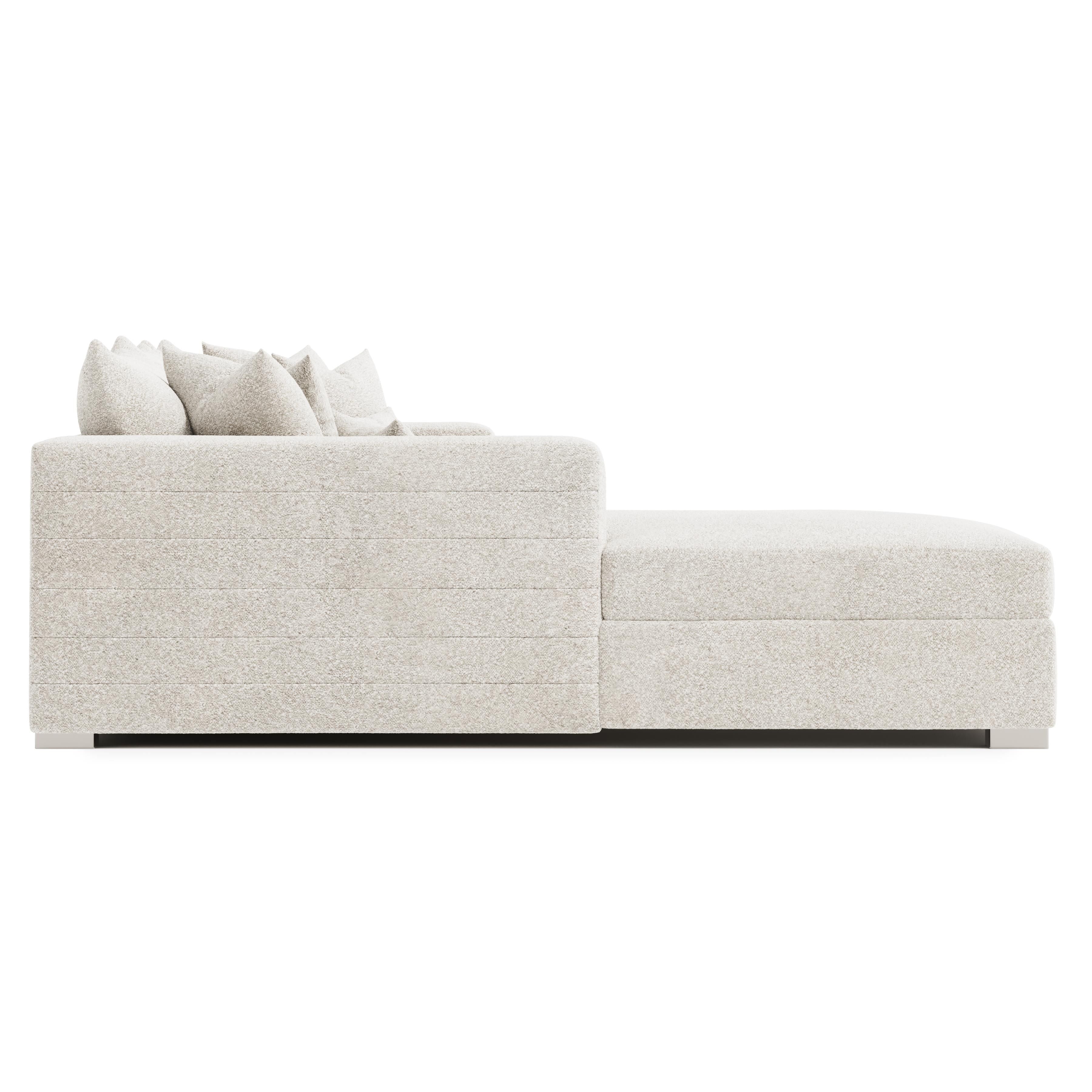 Bernhardt Furniture Helena Fabric Sectional Metal Foot