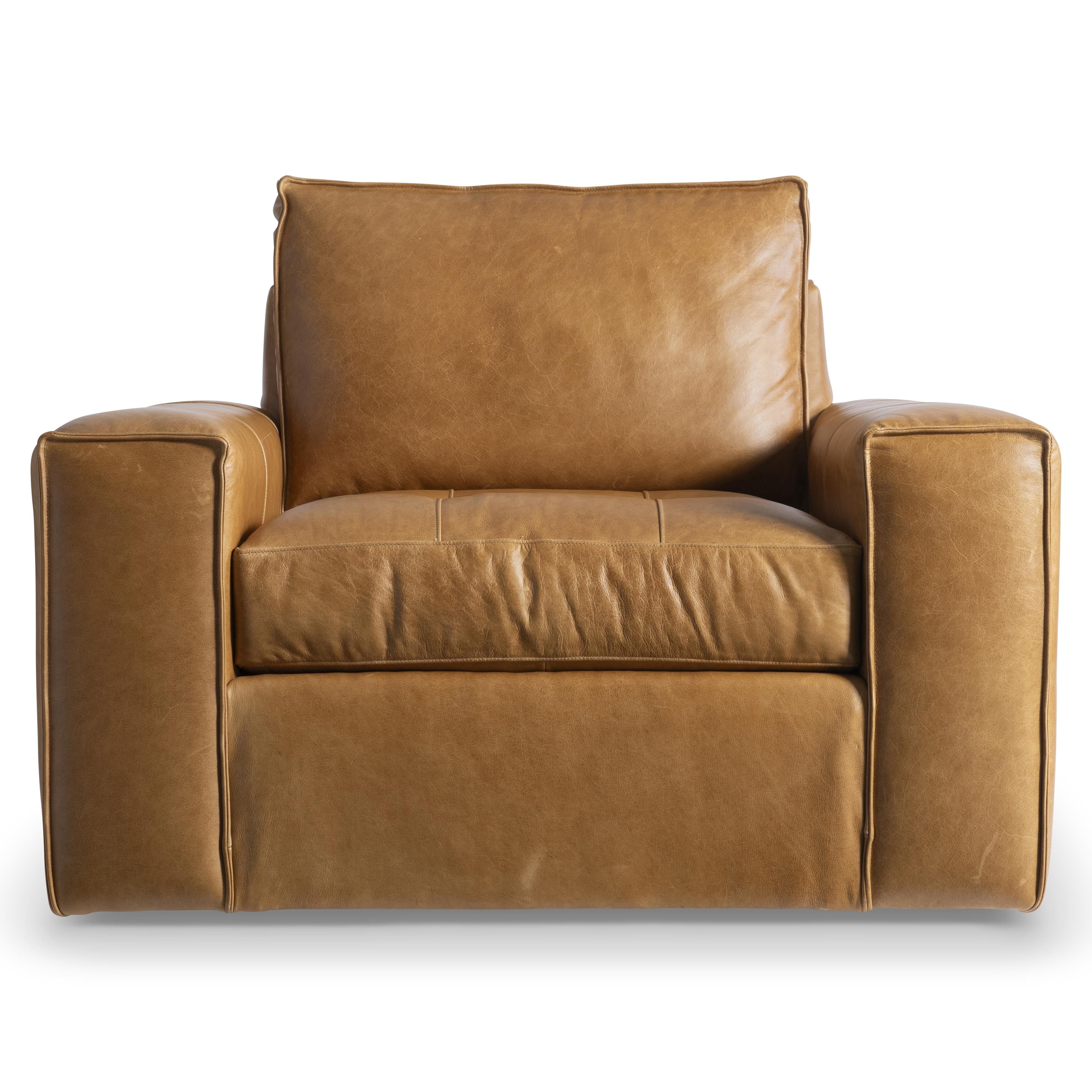 Bernhardt Furniture Nest Leather Swivel Chair