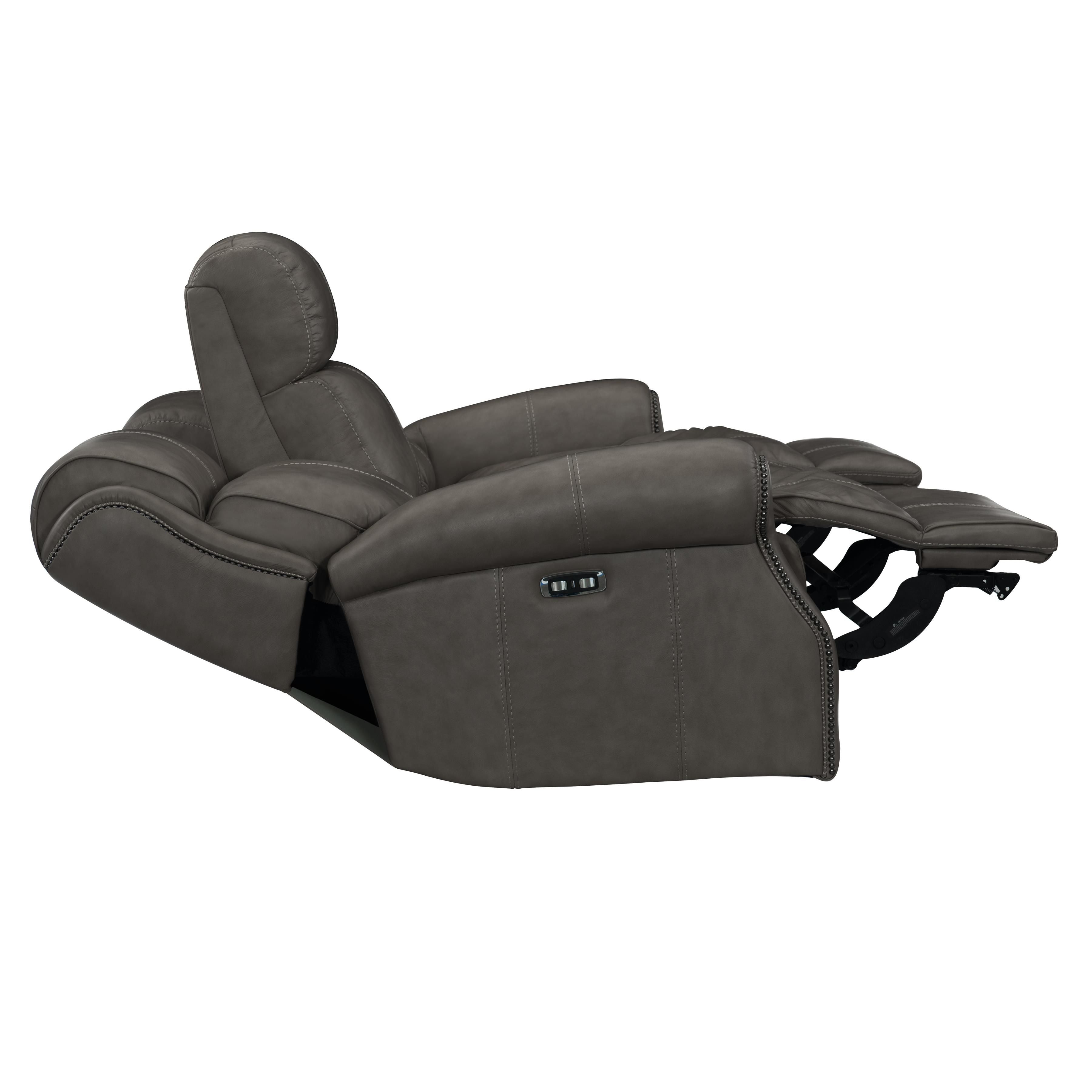 Bernhardt Furniture McGwire Leather Power Motion Sofa