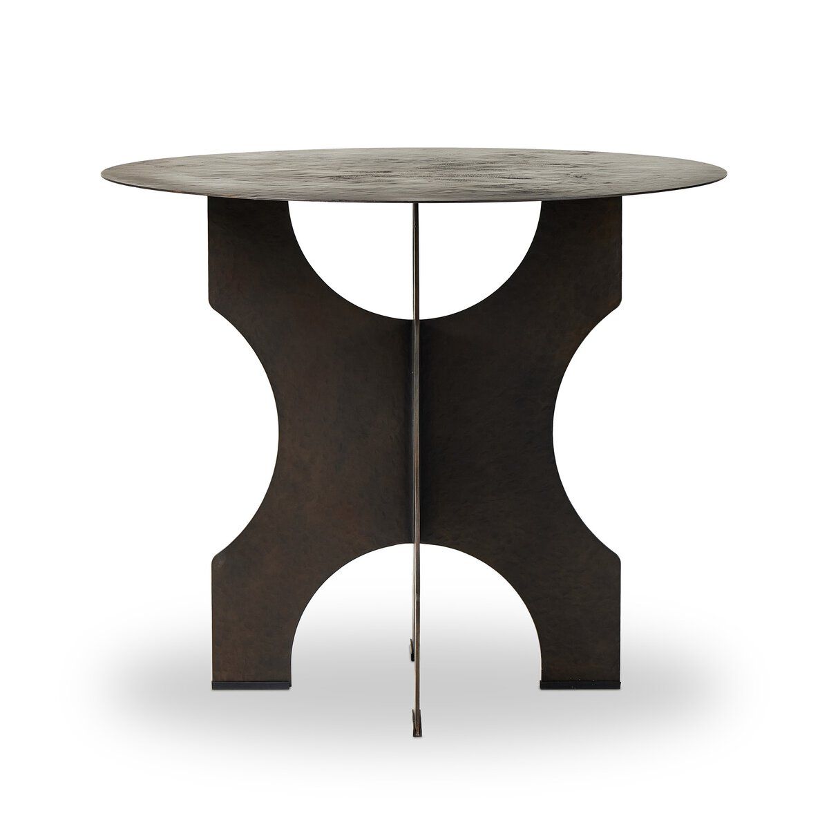 Round Side Table In Solid Iron