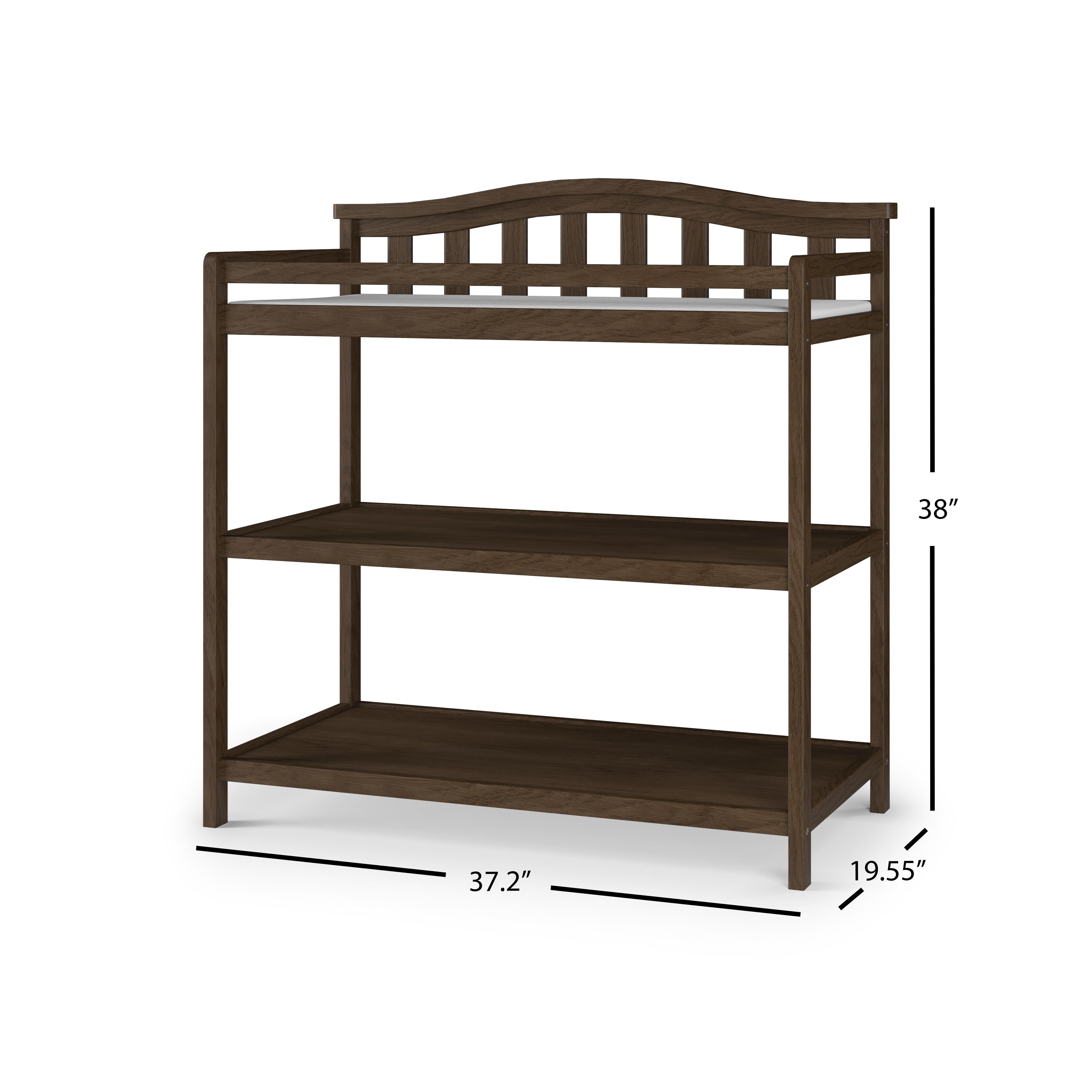 Arch Top Baby Changing Table, Slate