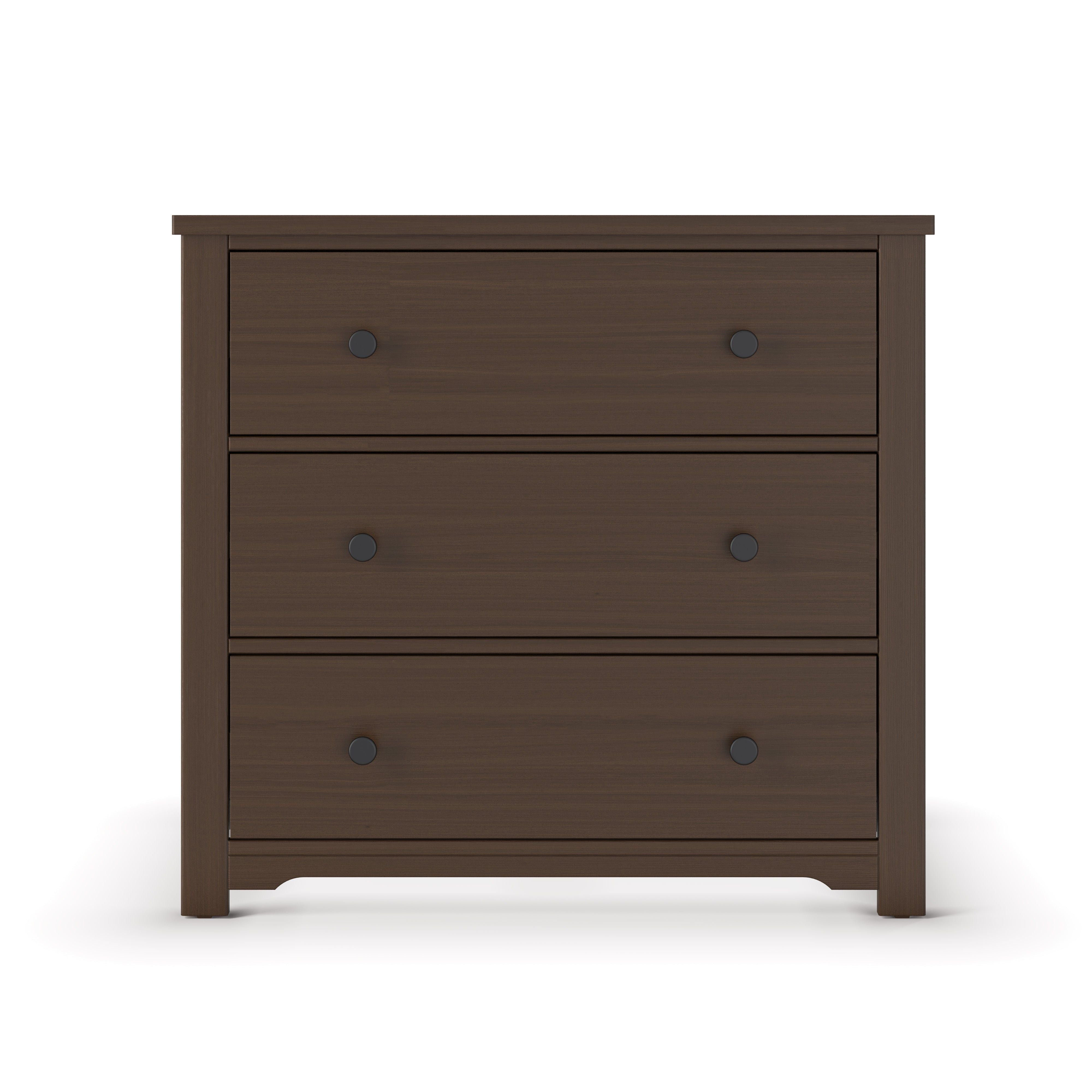 Harmony 3-Drawer Dresser With Changing Table Topper, Brushed Truffle