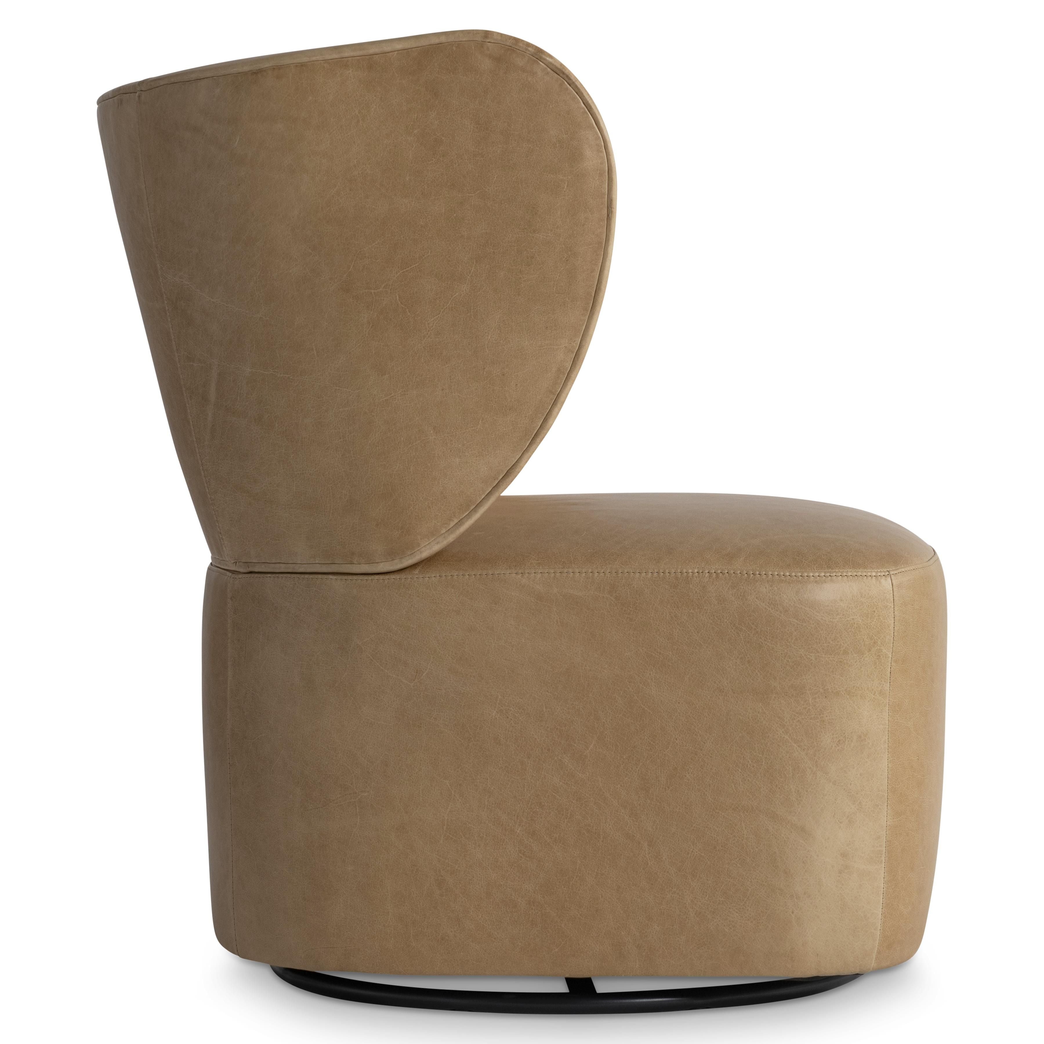 Bernhardt Furniture – Oliver Leather Swivel Chair