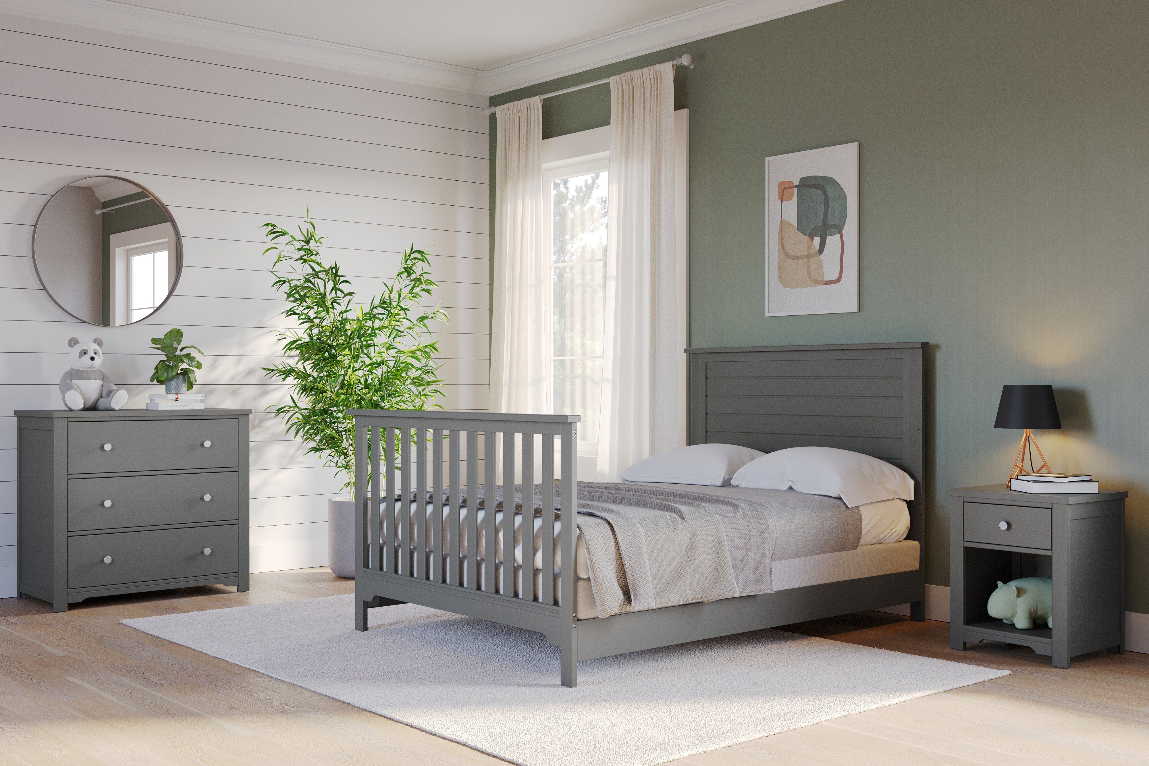 F06401 - Full-Size Bed Rails, Brushed Pebble