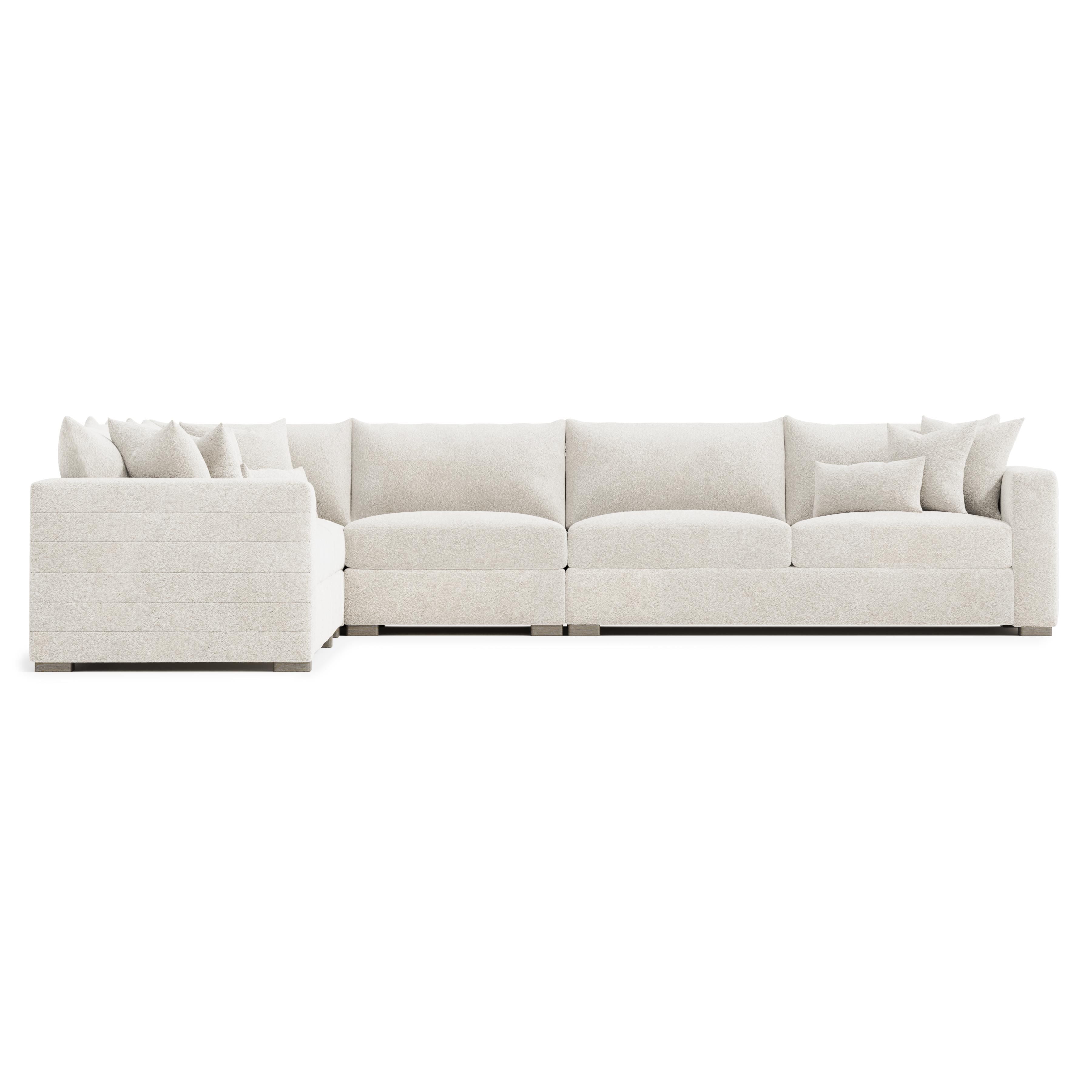 Bernhardt Helena Fabric Sectional Wood Foot