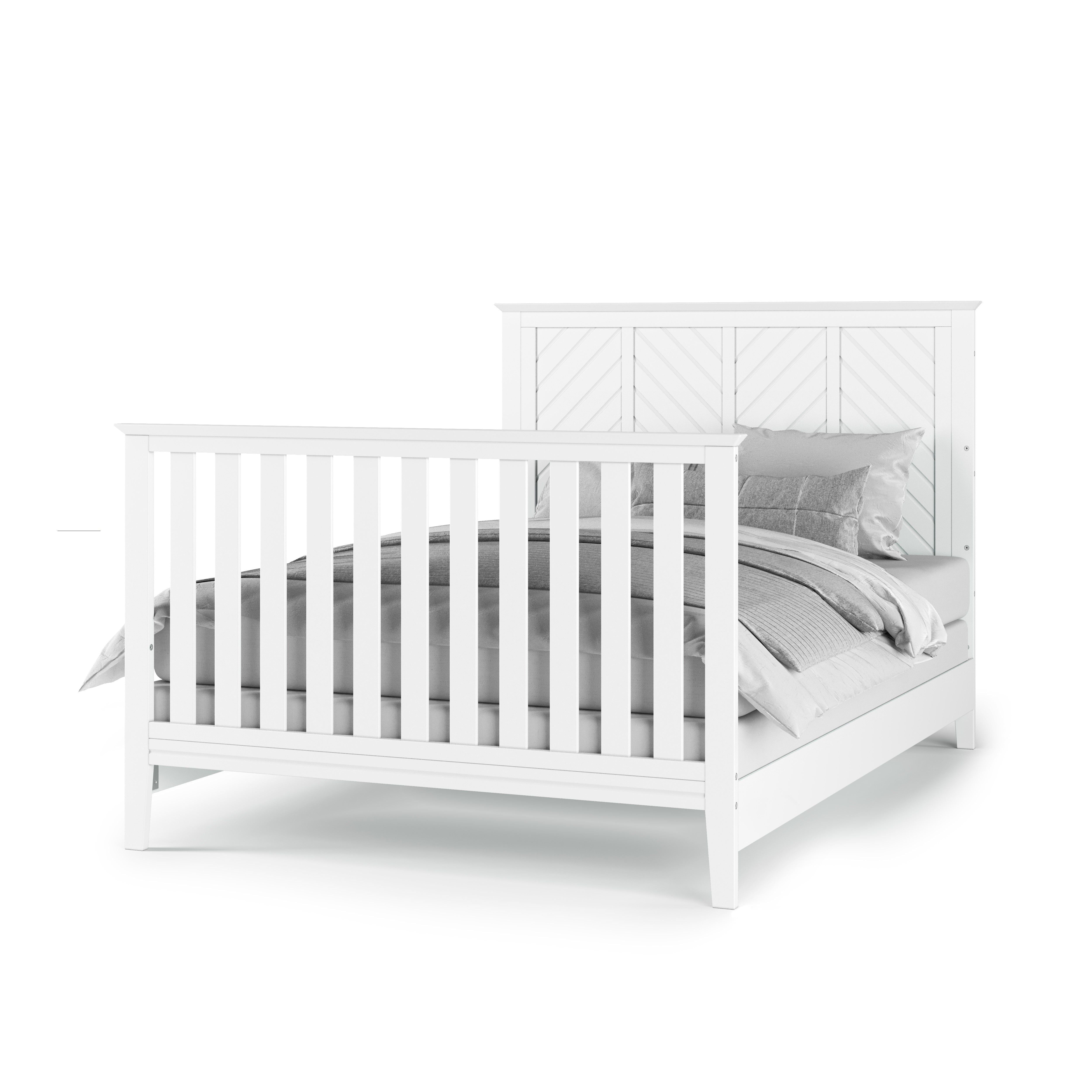 F06401 - Full-size Bed Rails, Matte White