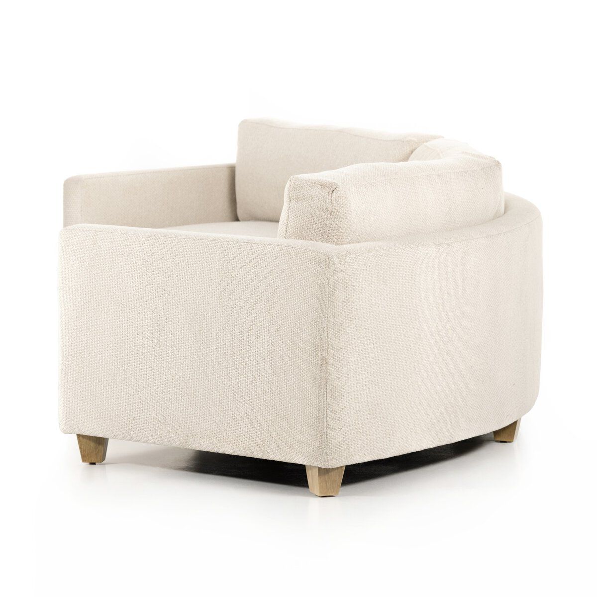 Heidi Sofa 130-Inch Crescent Shape Upholstered with Recycled Fabric
