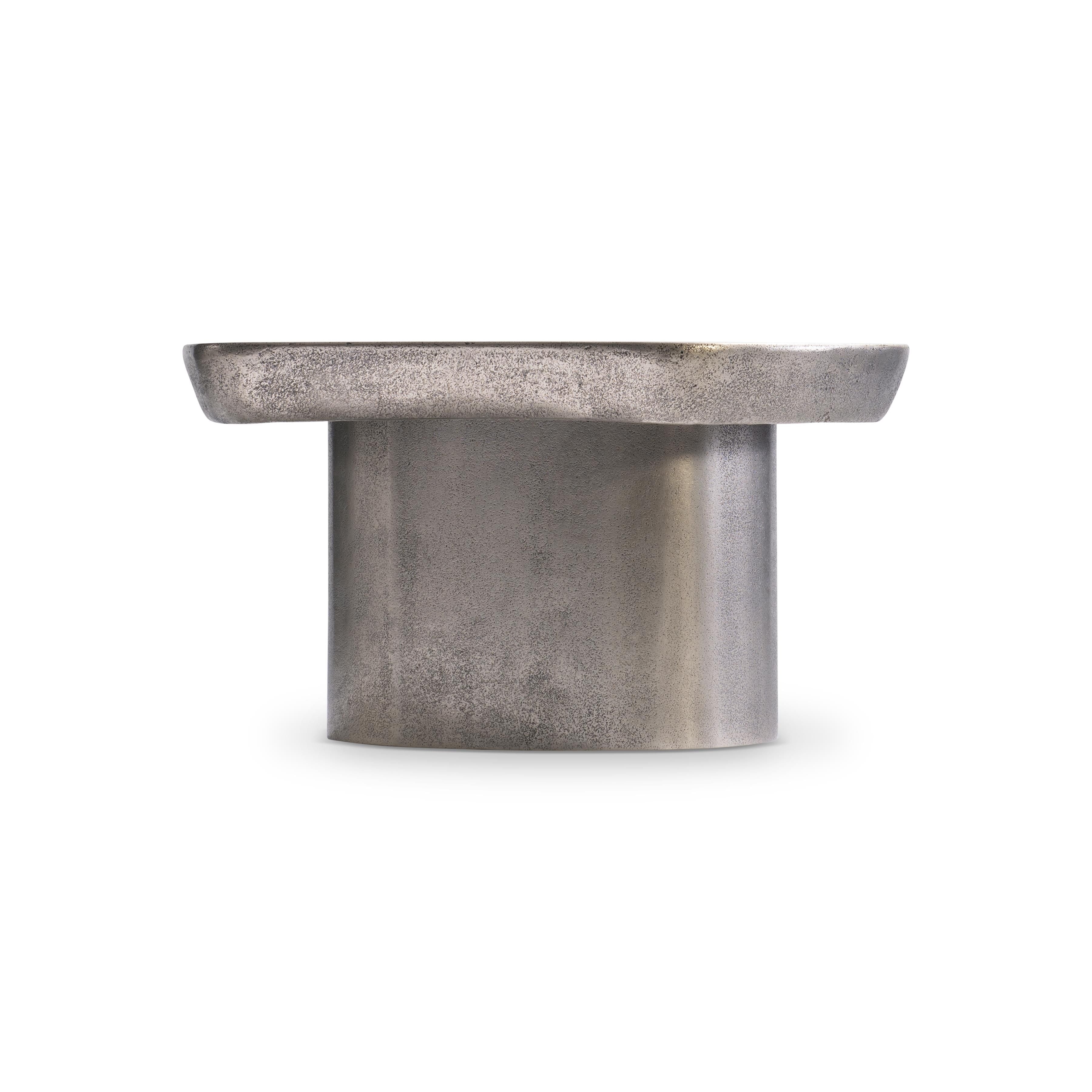 Bernhardt Clawson Cocktail Table Cast Aluminum Graphite