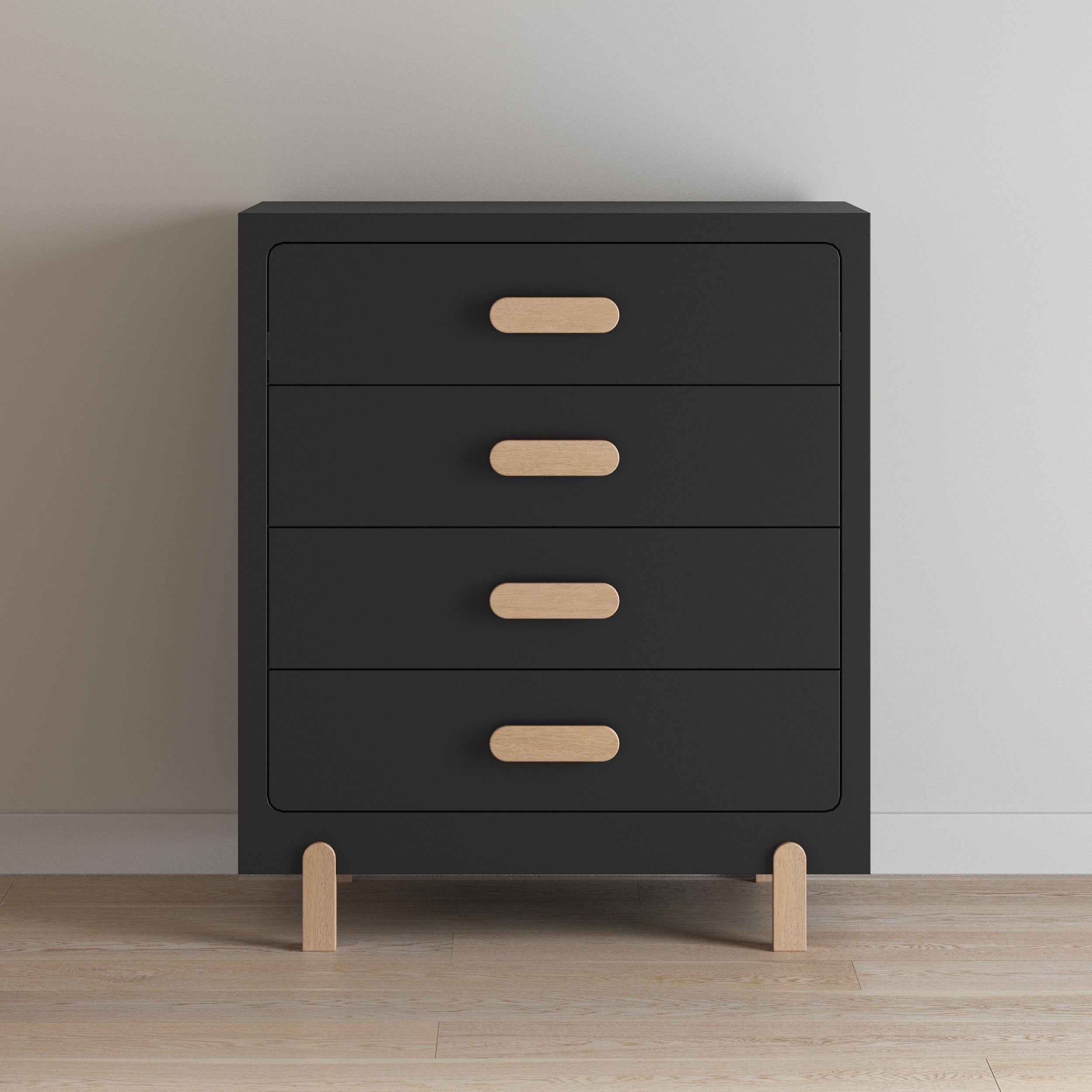 Park Heights 4-Drawer Chest - Caviar Black