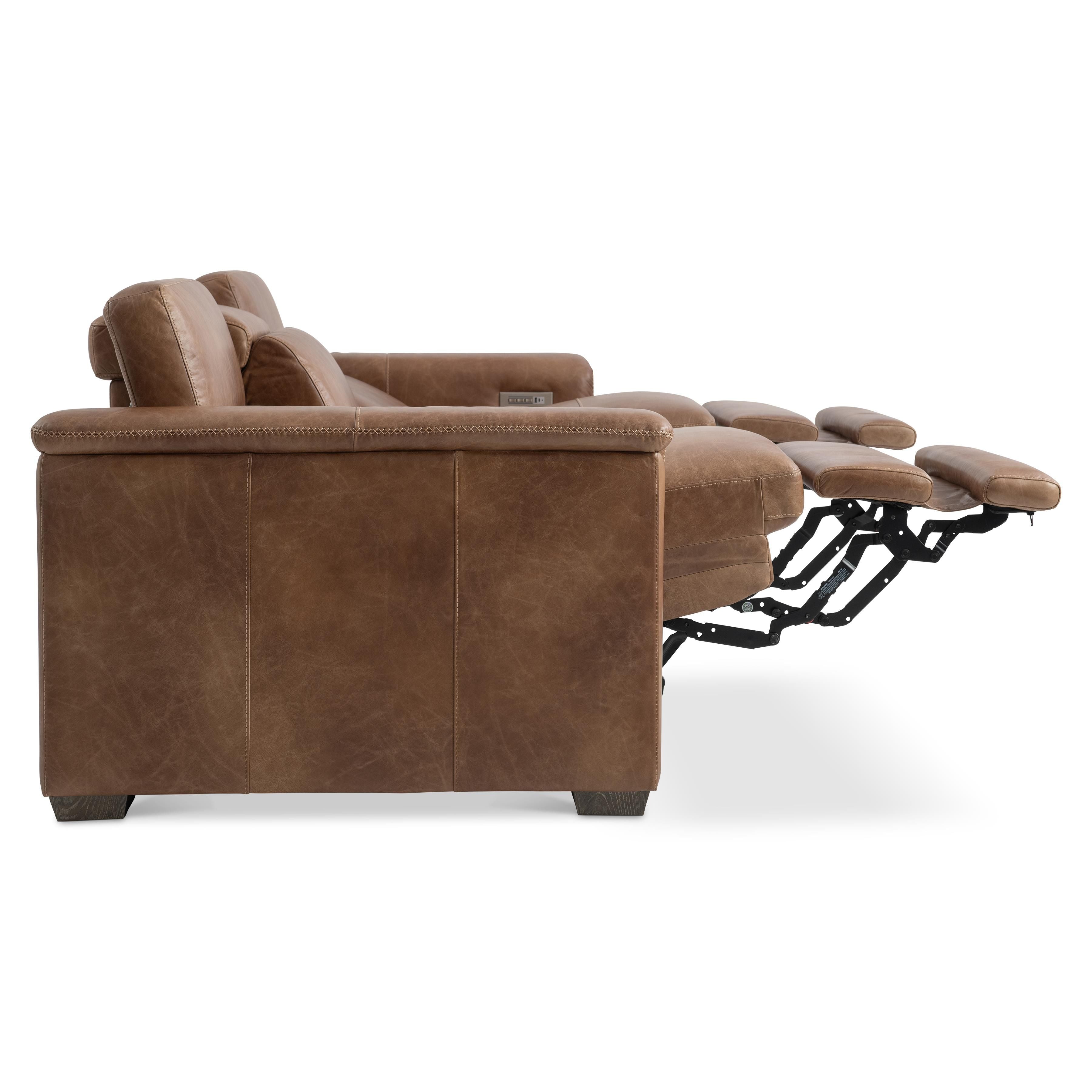 Bernhardt Lioni Leather Power Motion Sofa