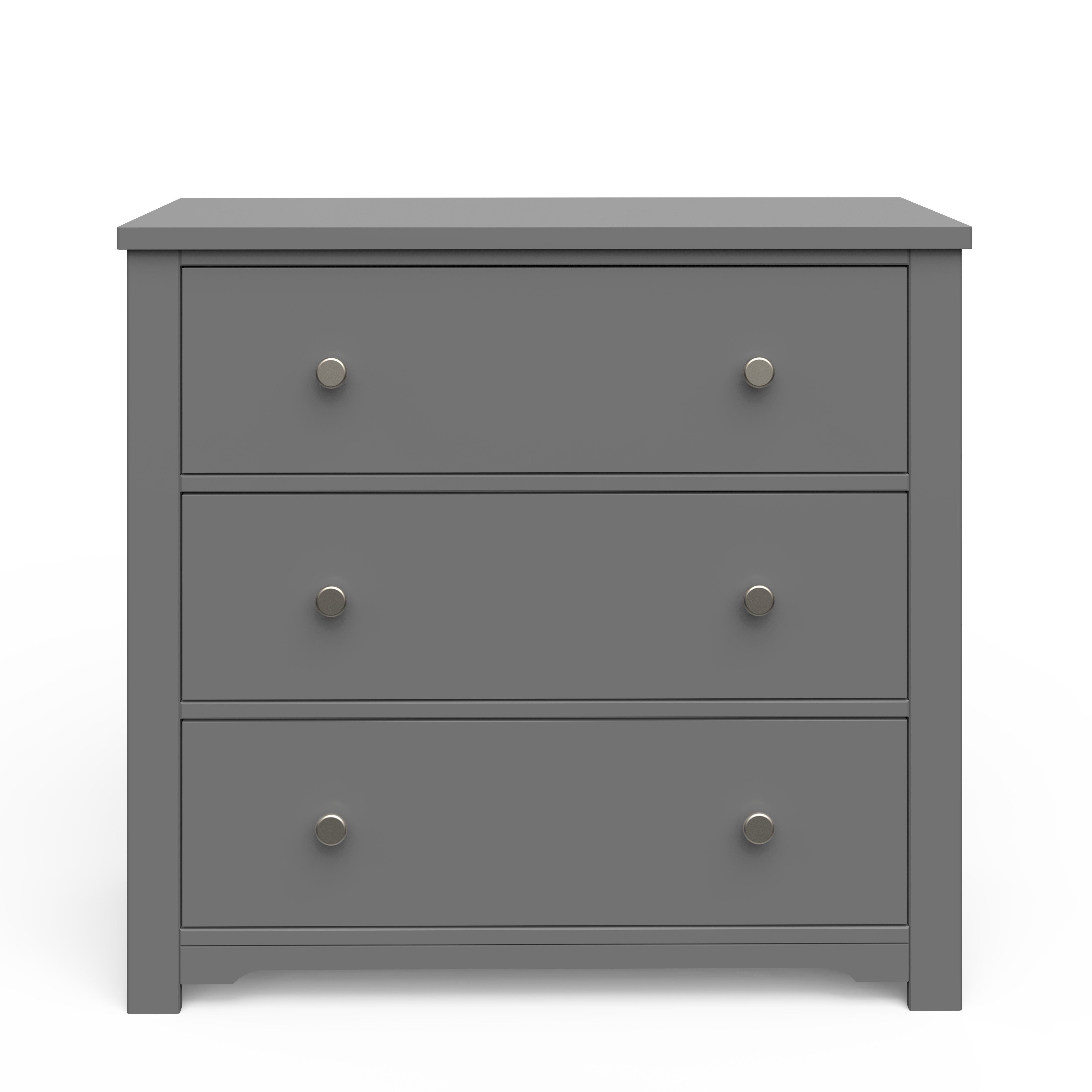Harmony 3-Drawer Dresser With Changing Table Topper, Cool Gray