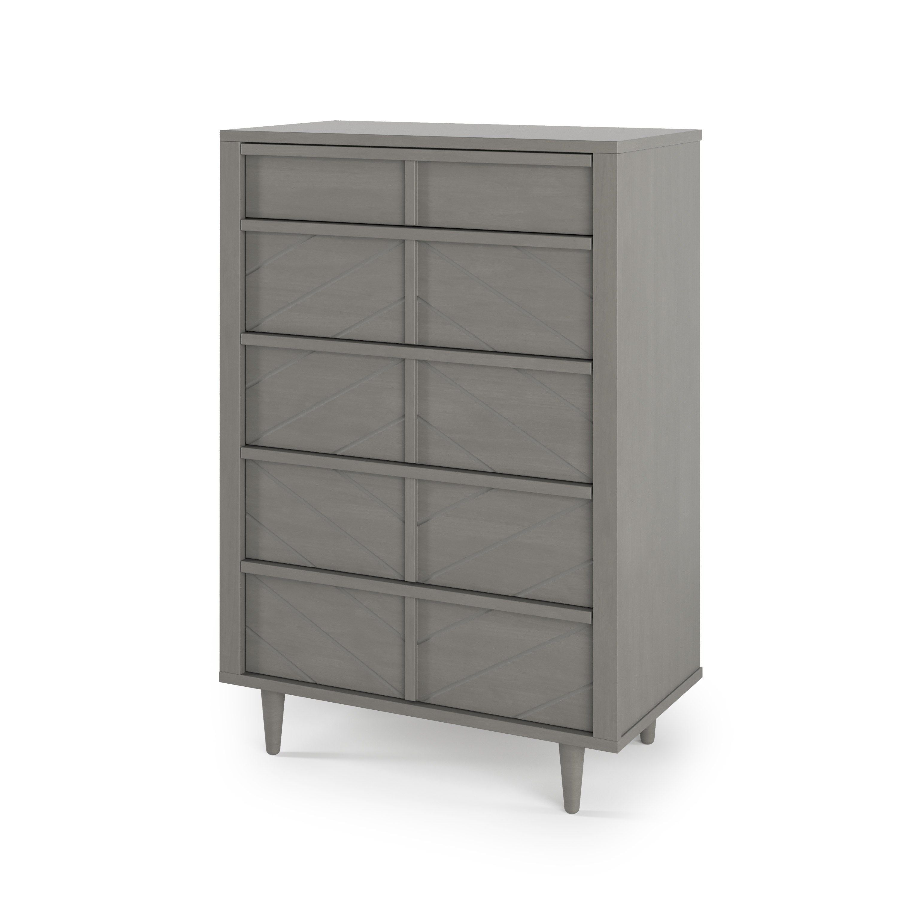 Surrey Hill 5 Drawer Chest, Lunar Gray