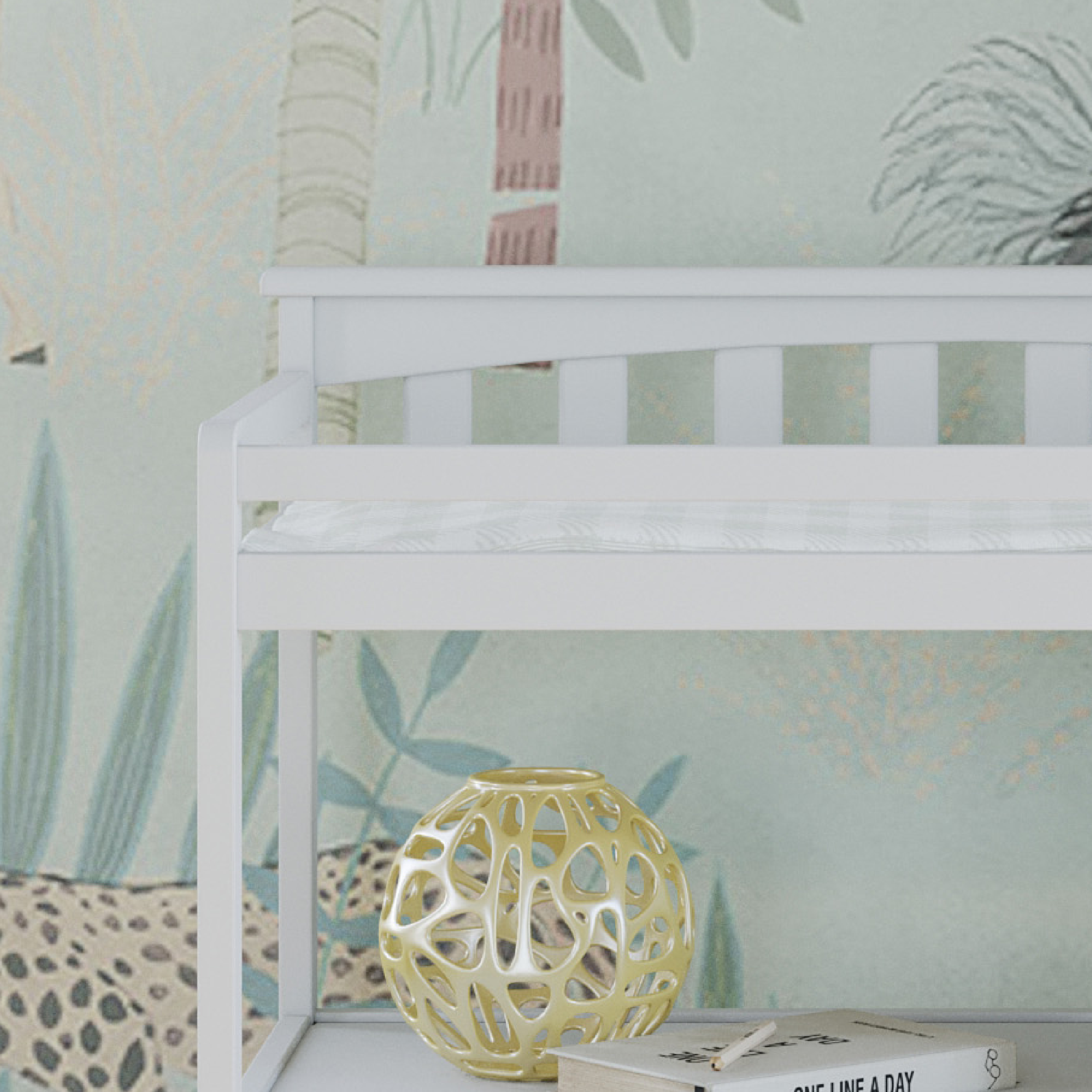 Flat Top Baby Changing Table, Matte White