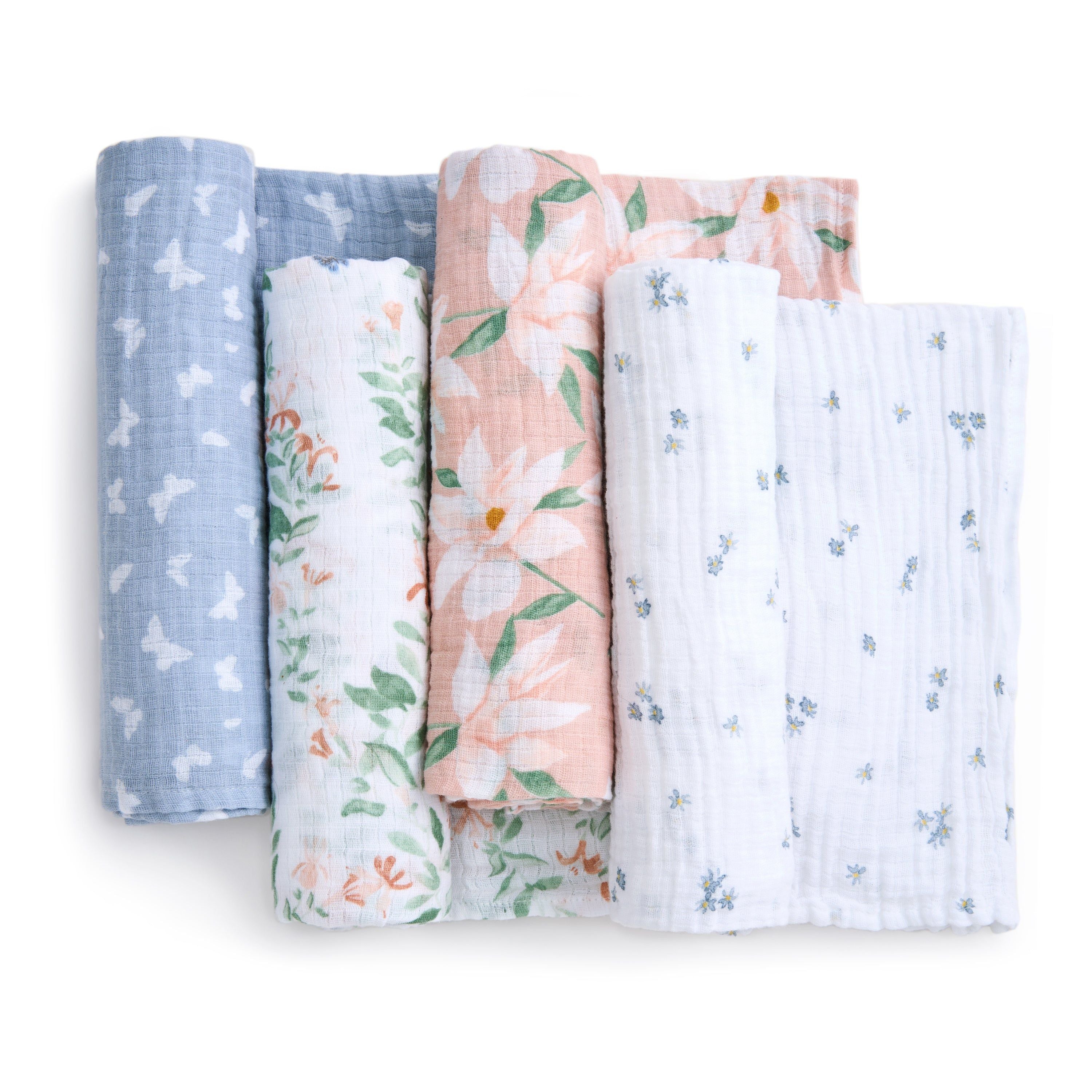 Essentials Cotton Muslin Swaddle Blanket 4 Pack