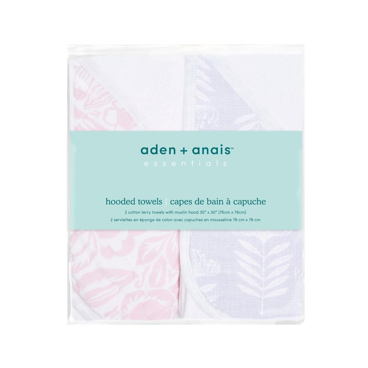 Essentials Cotton Muslin Hooded Towels 2 Pack