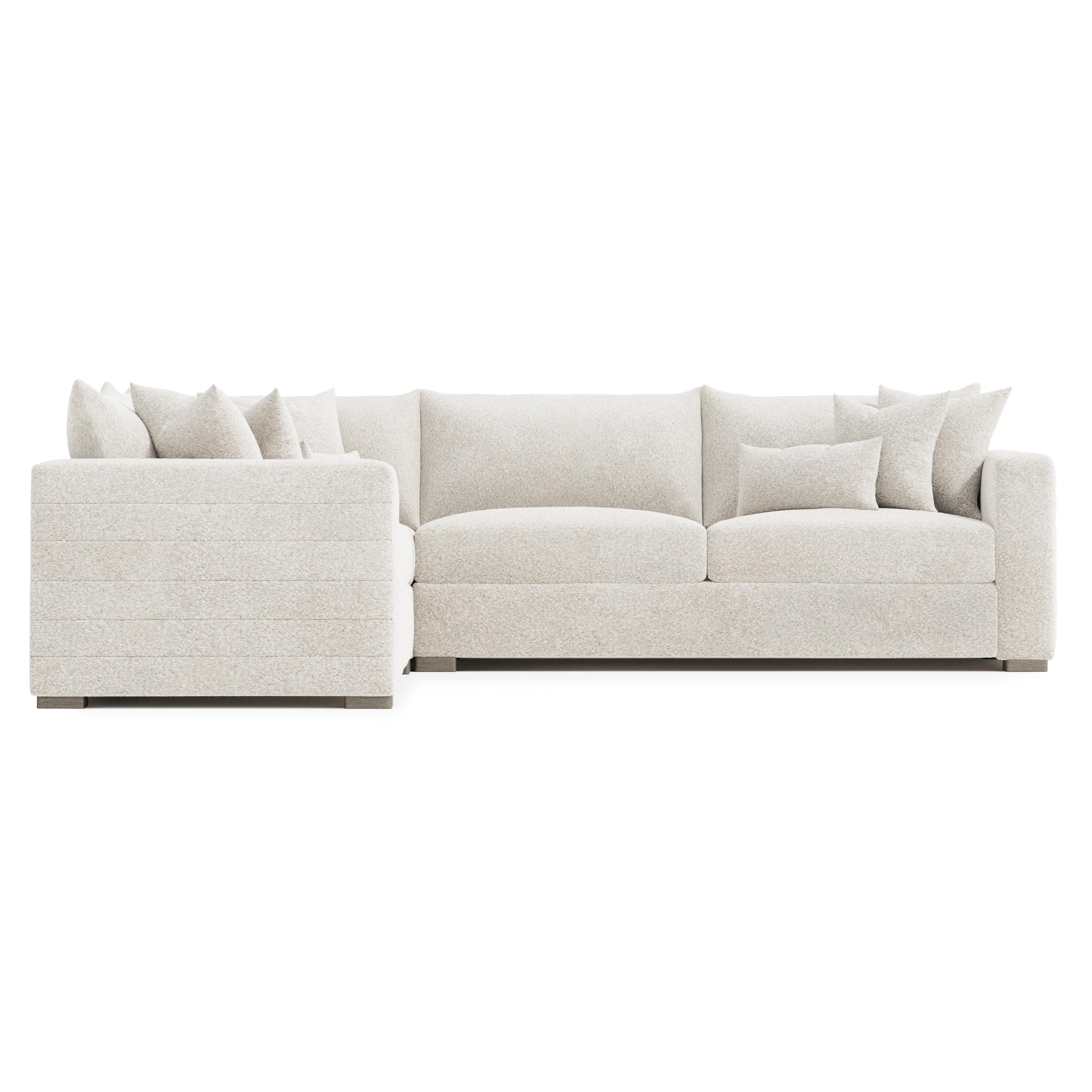 Bernhardt Helena Fabric Sectional Wood Foot
