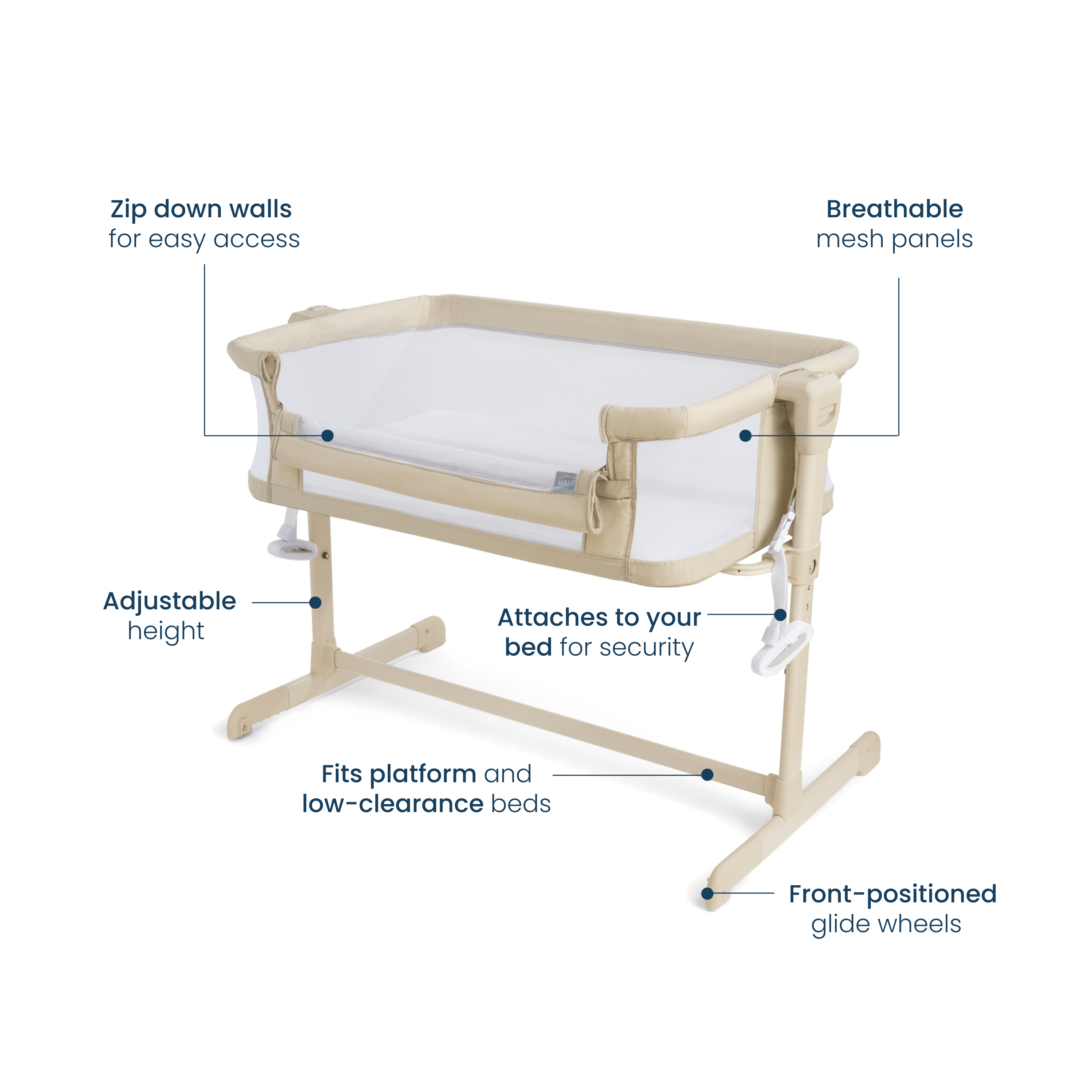 2-in-1 Bedside Bassinet Sleeper