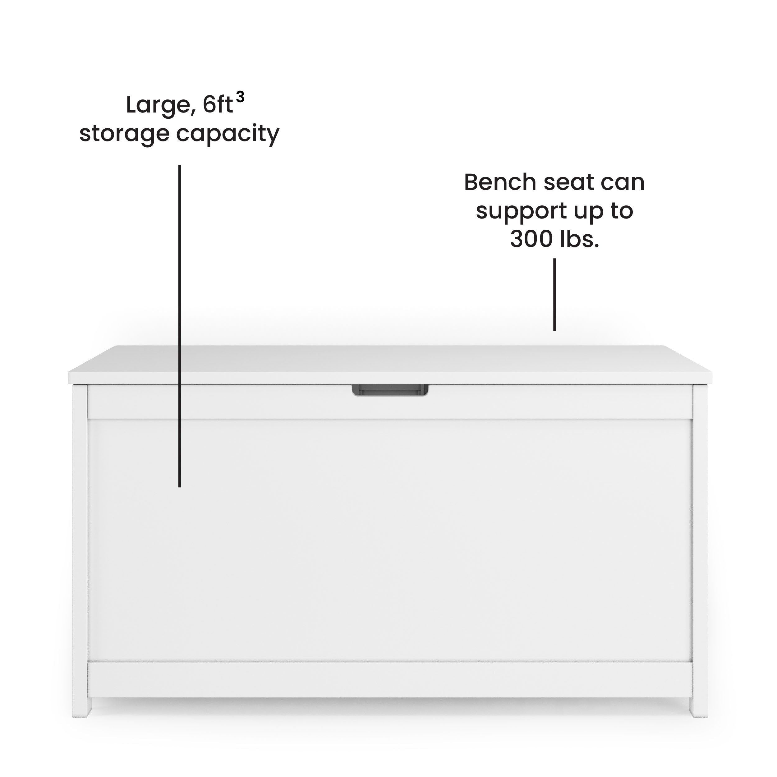 Harmony 33" Kids Toy Box, Matte White