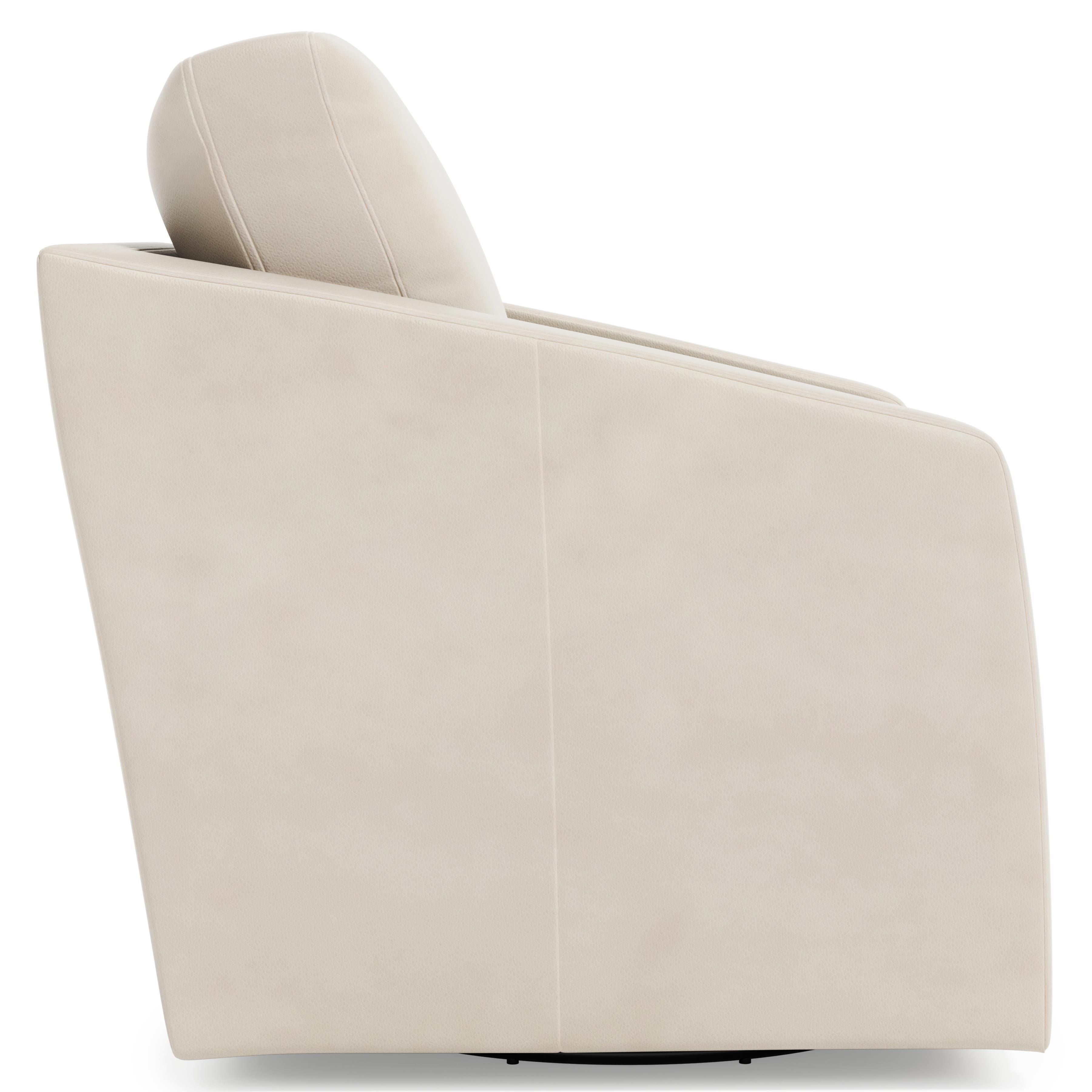 Bernhardt Landry Leather Swivel Chair