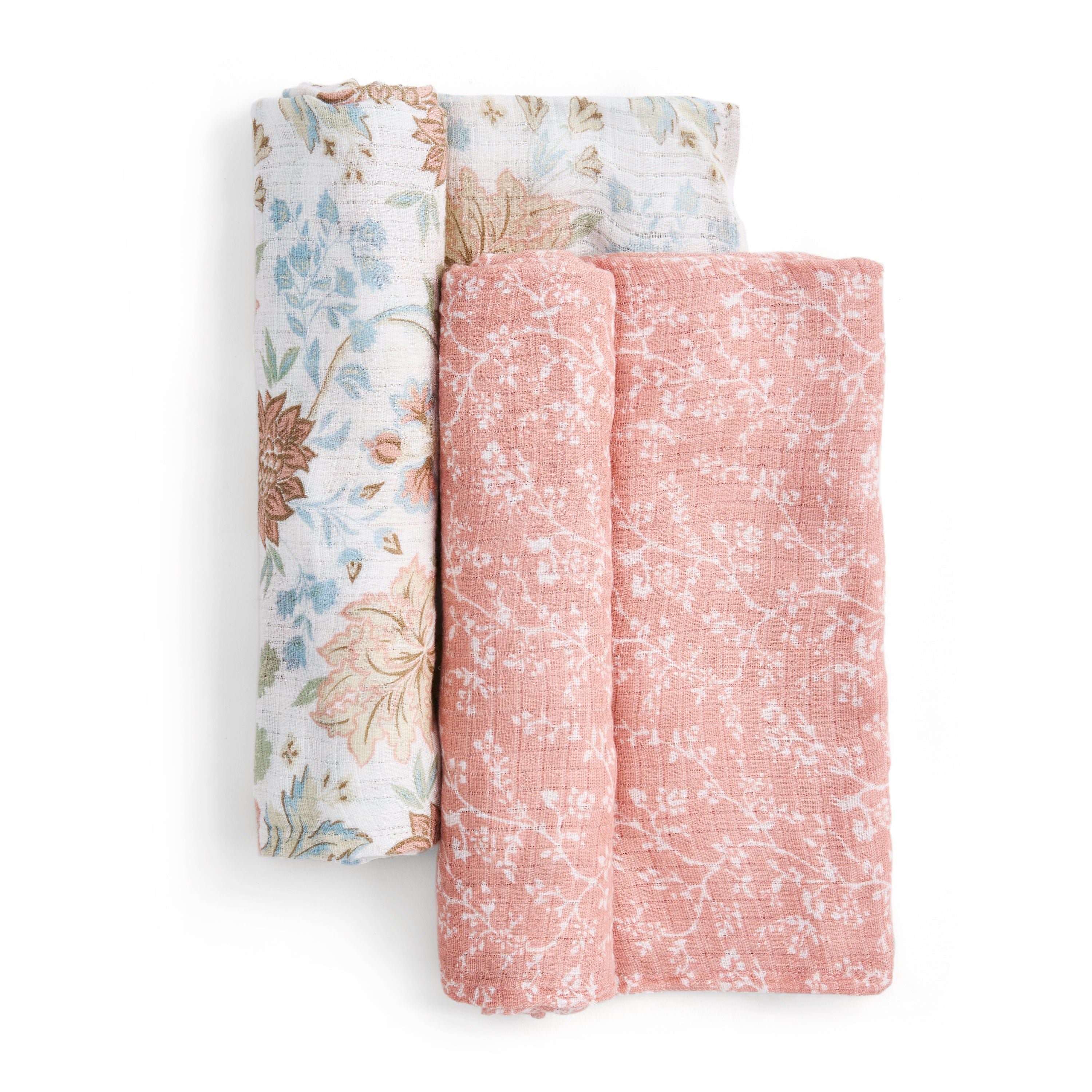 Essentials Silky Soft Swaddle Blanket 2 Pack
