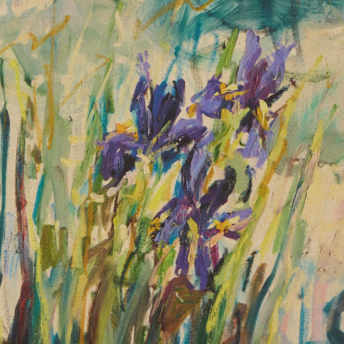 Irises By The Pond By Lilia Orlova-holmes