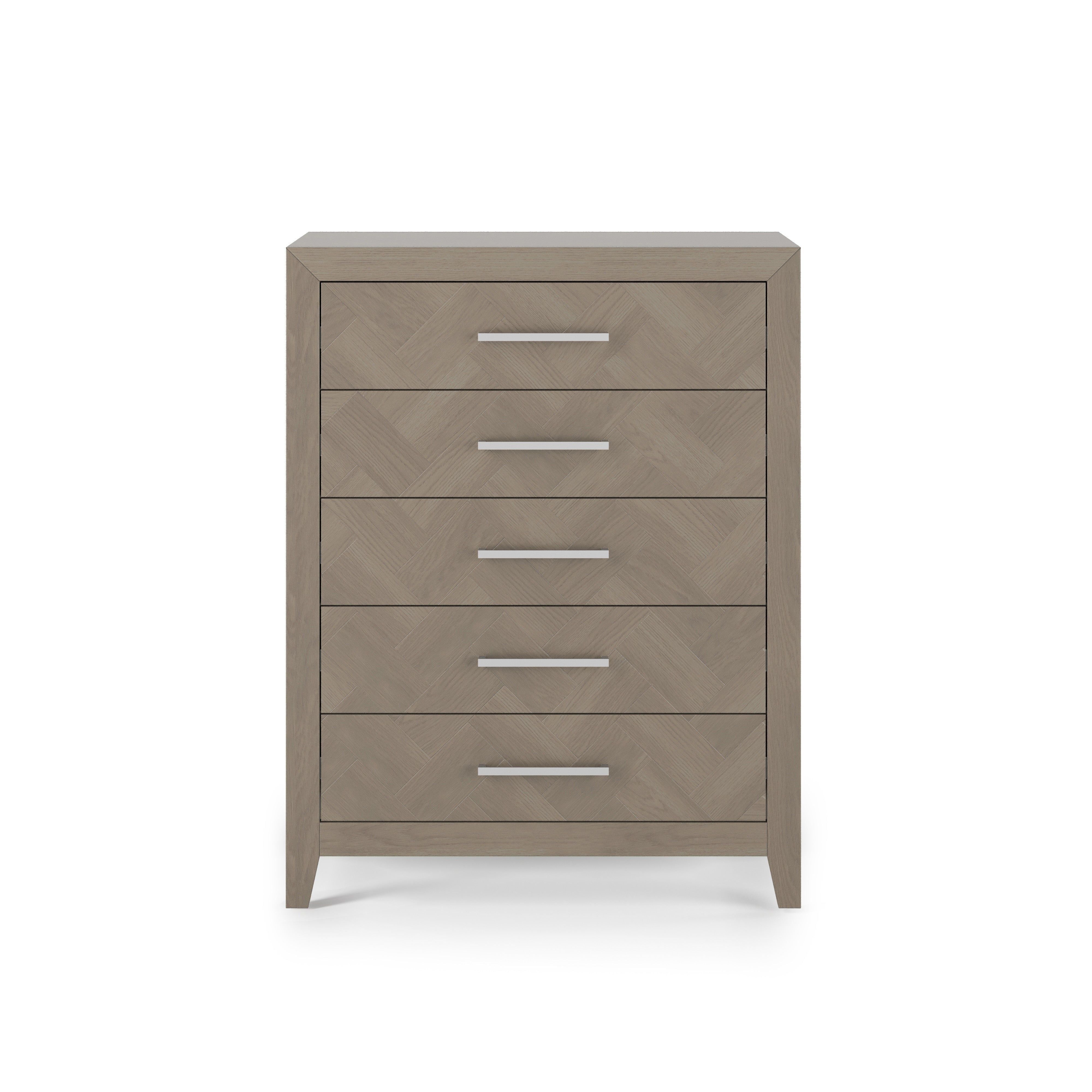 Kieran 5-Drawer Chest, Crescent Gray