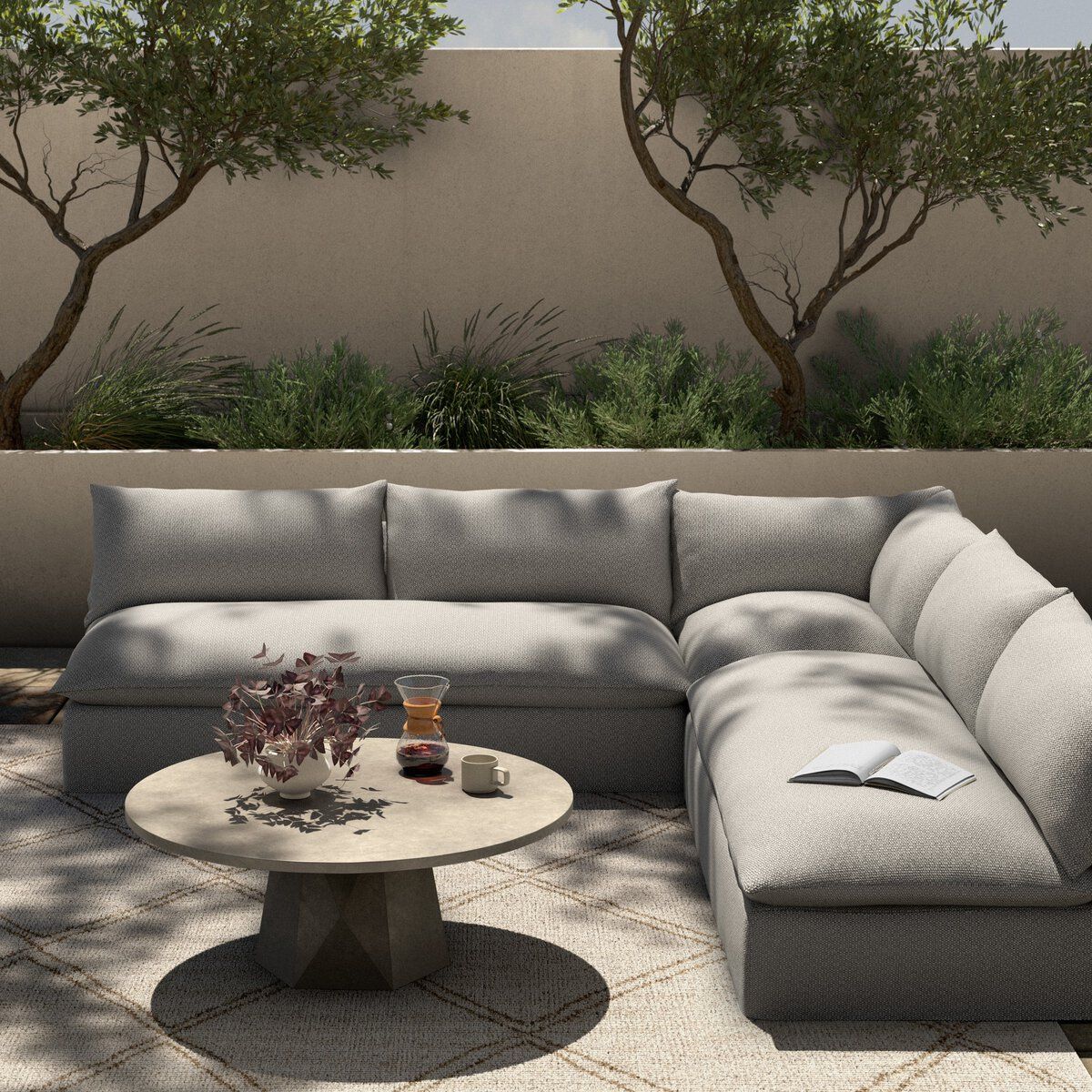 Grant Outdoor 3-piece Sectional