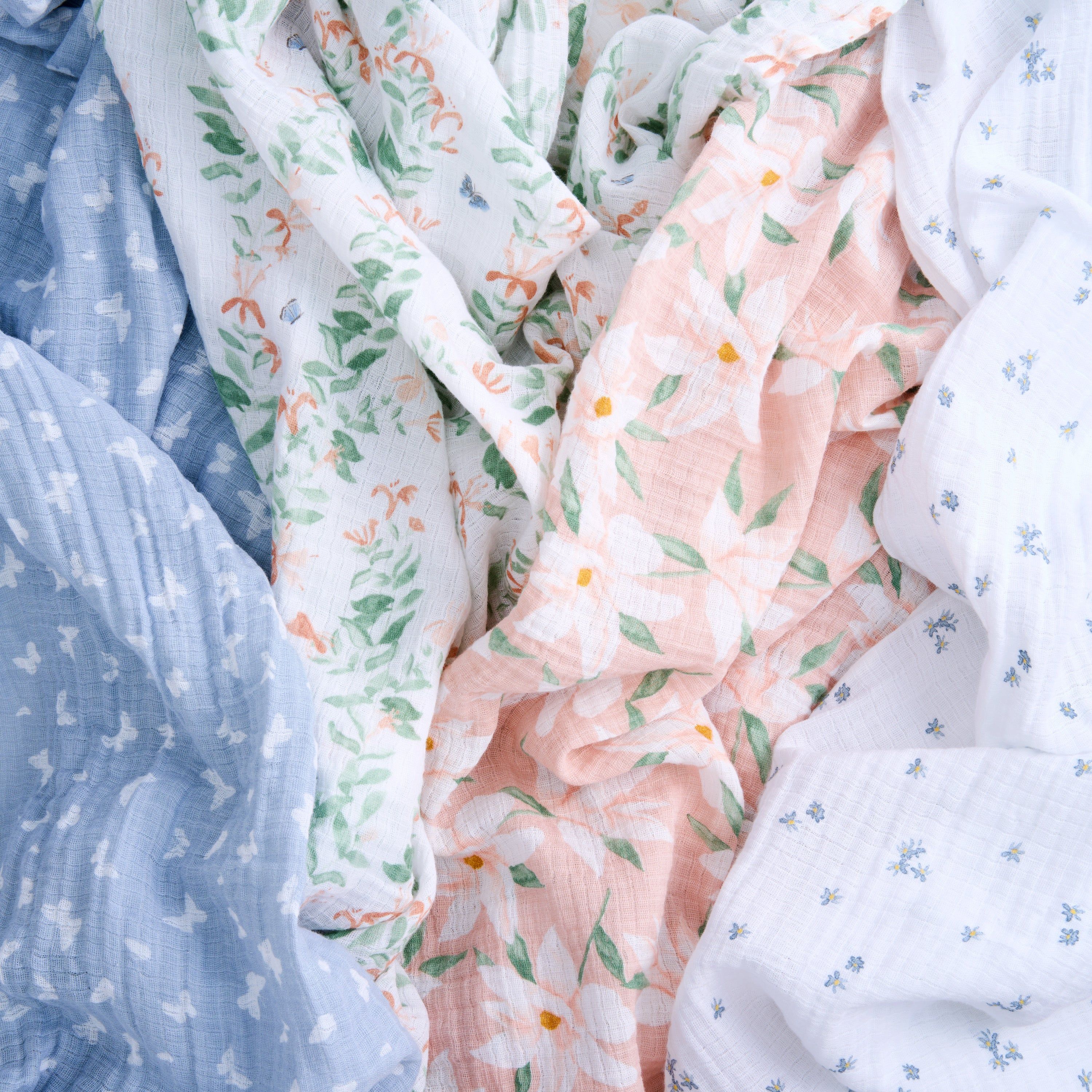Essentials Cotton Muslin Swaddle Blanket 4 Pack