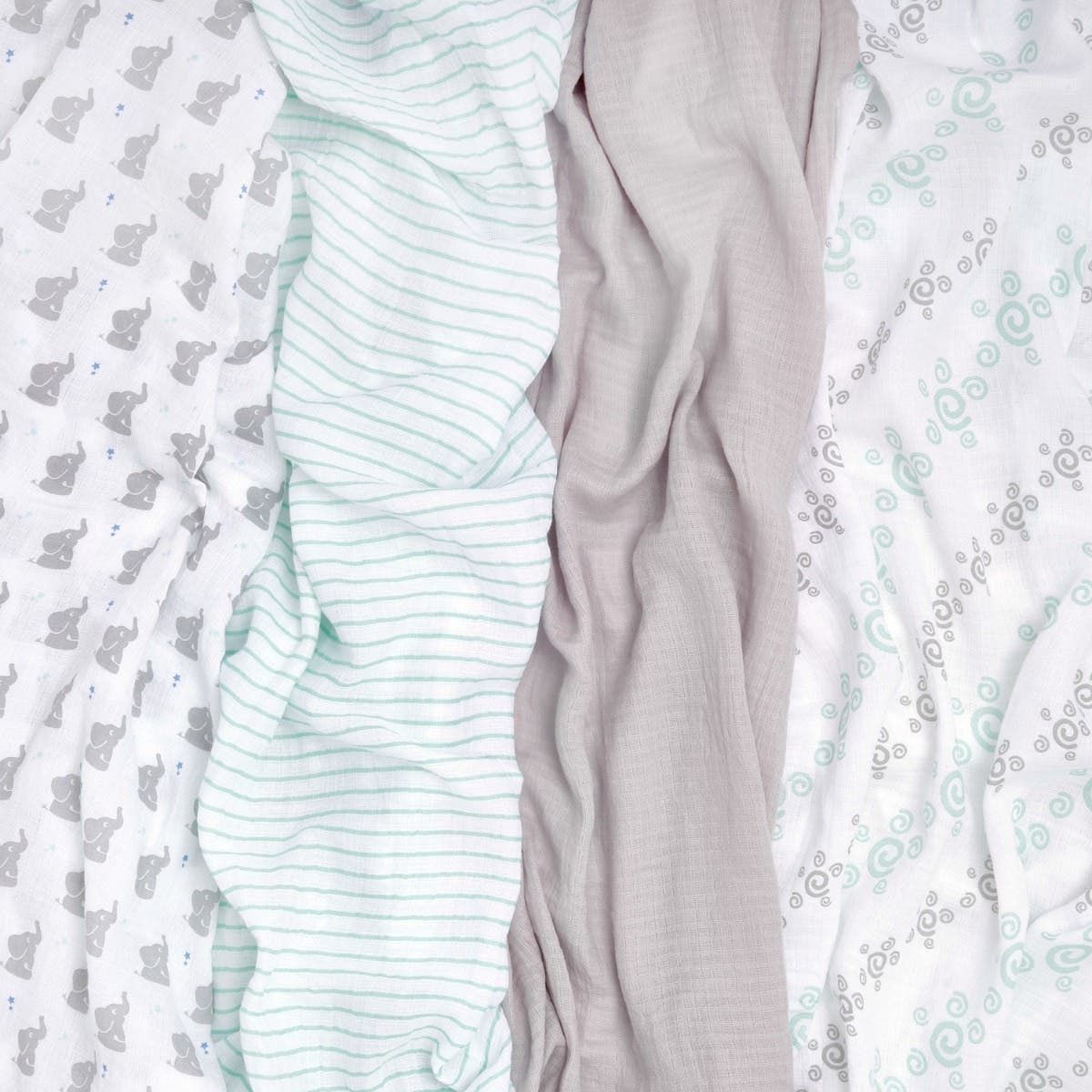 Essentials Cotton Muslin Swaddle Blanket 4 Pack