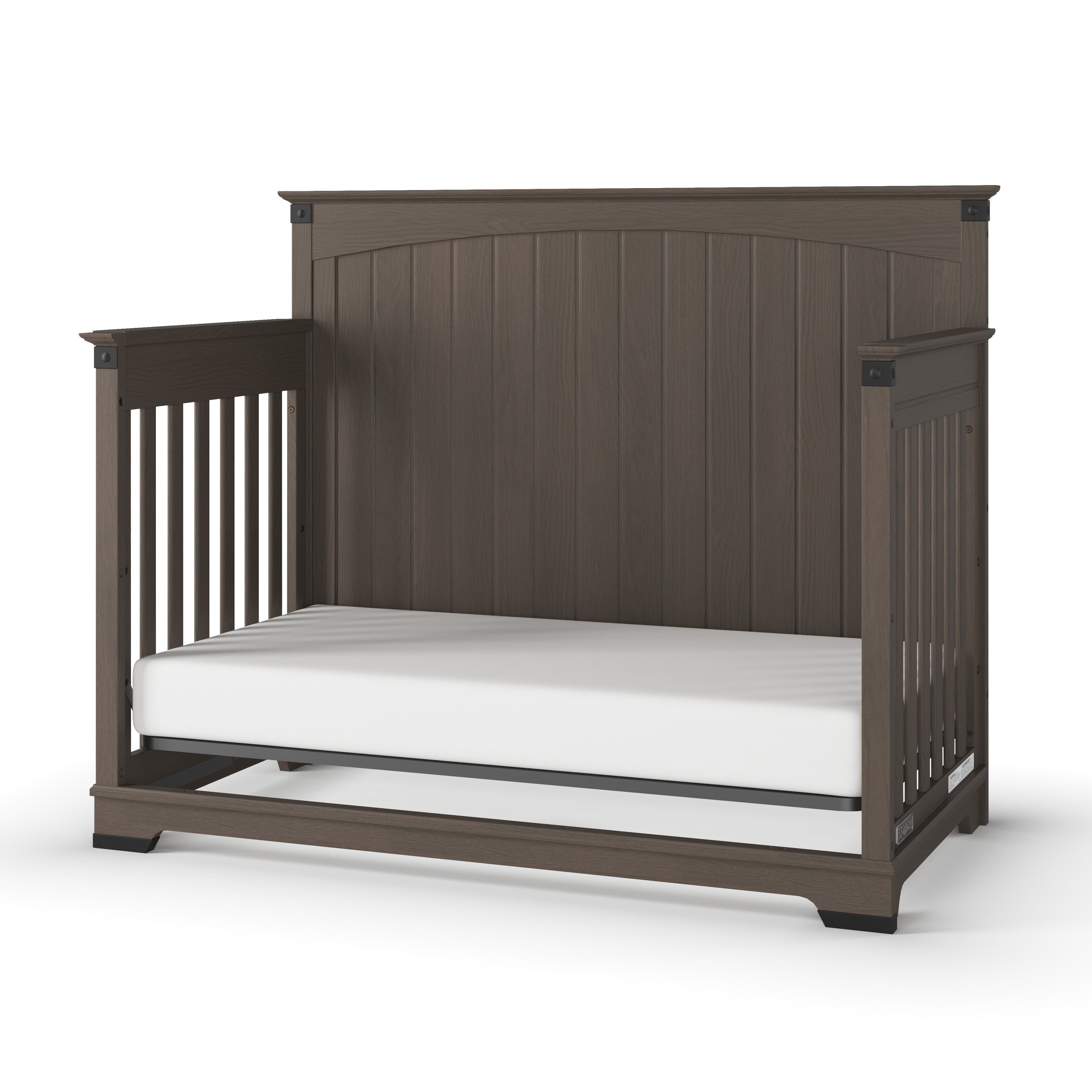Redmond Full Panel 4-in-1 Convertible Crib, Dapper Gray