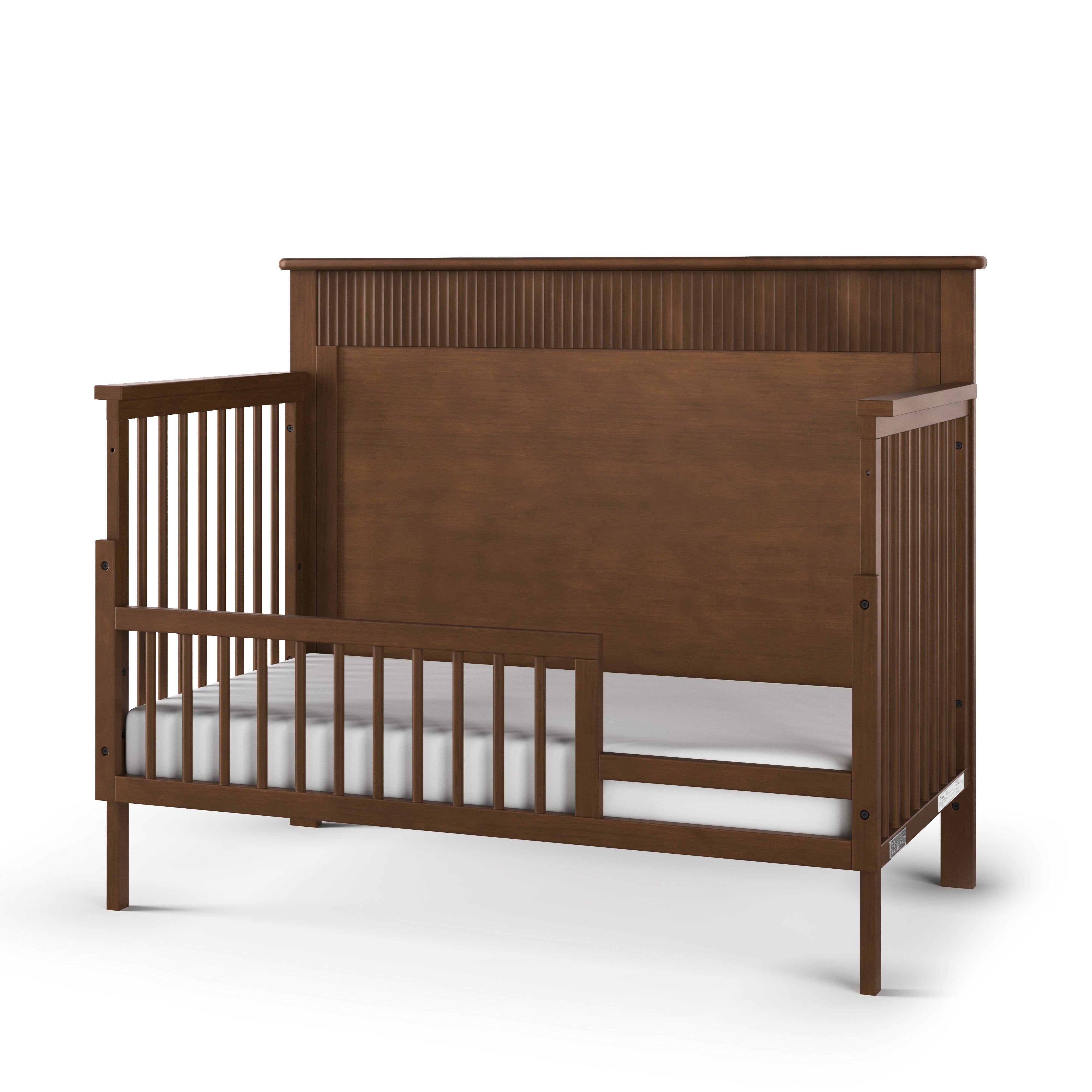 Toddler Guard Rail Pine Wood Cocoa Bean