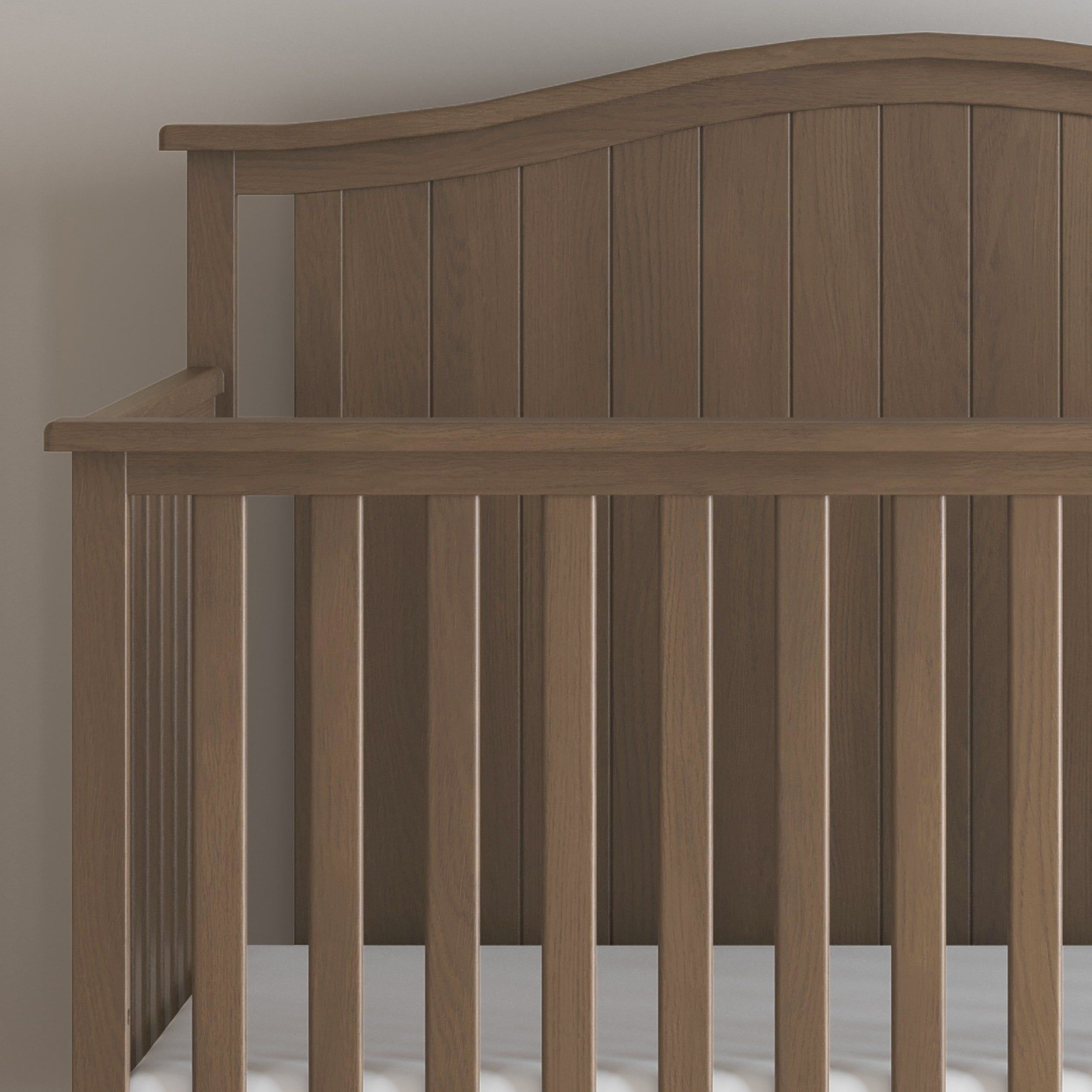 Hampton Arch Top 4-in-1 Convertible Crib in Dusty Heather