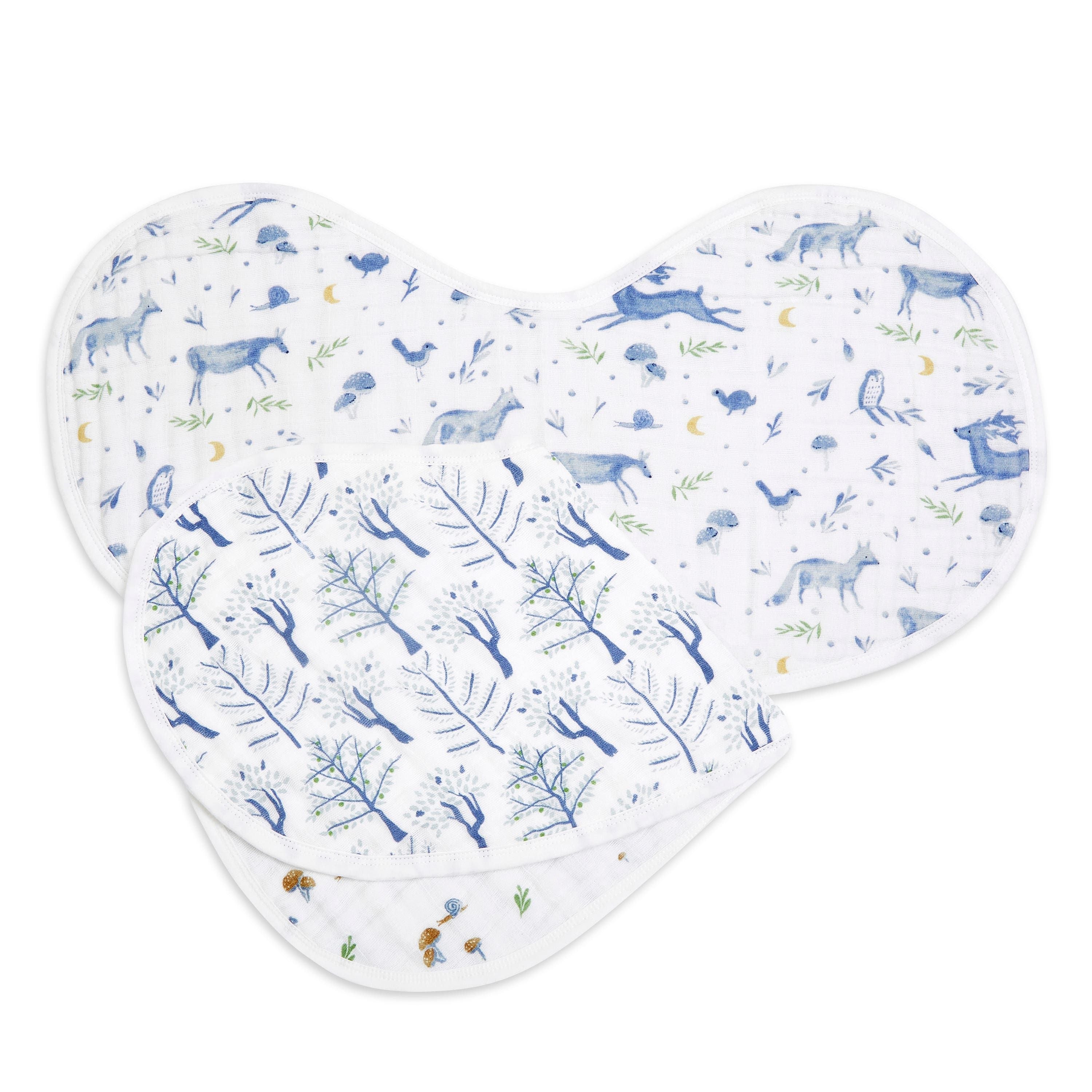 Organic Cotton Muslin Burpy Bibs 2 Pack