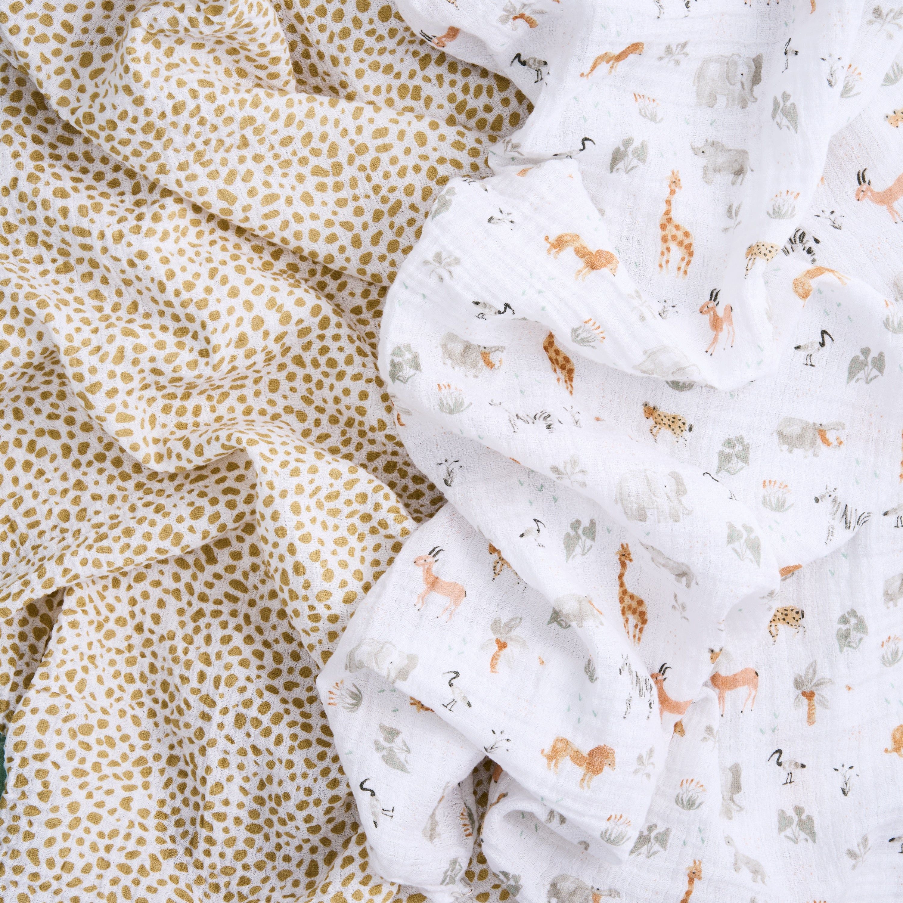 Essentials Cotton Muslin Swaddle Blanket 2 Pack